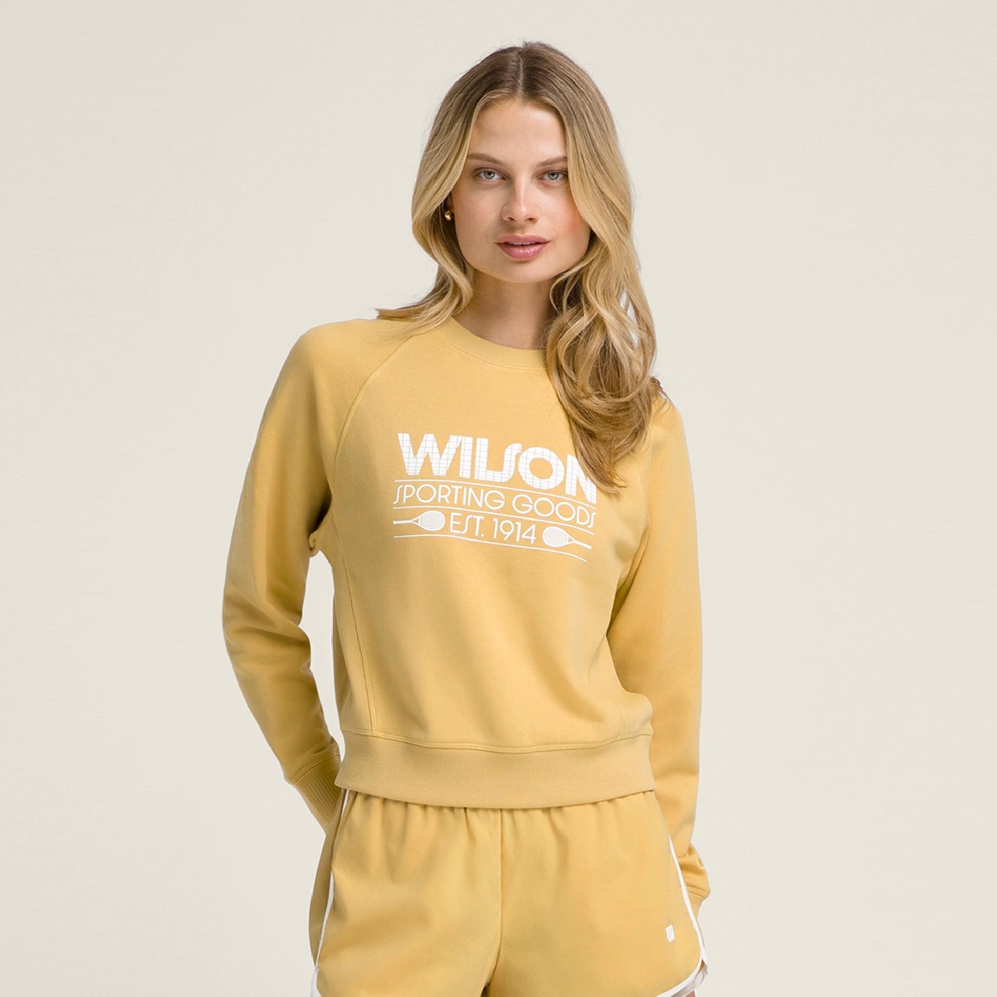 Wilson Sideline Crew Sweatshirt Women-Golden Yellow