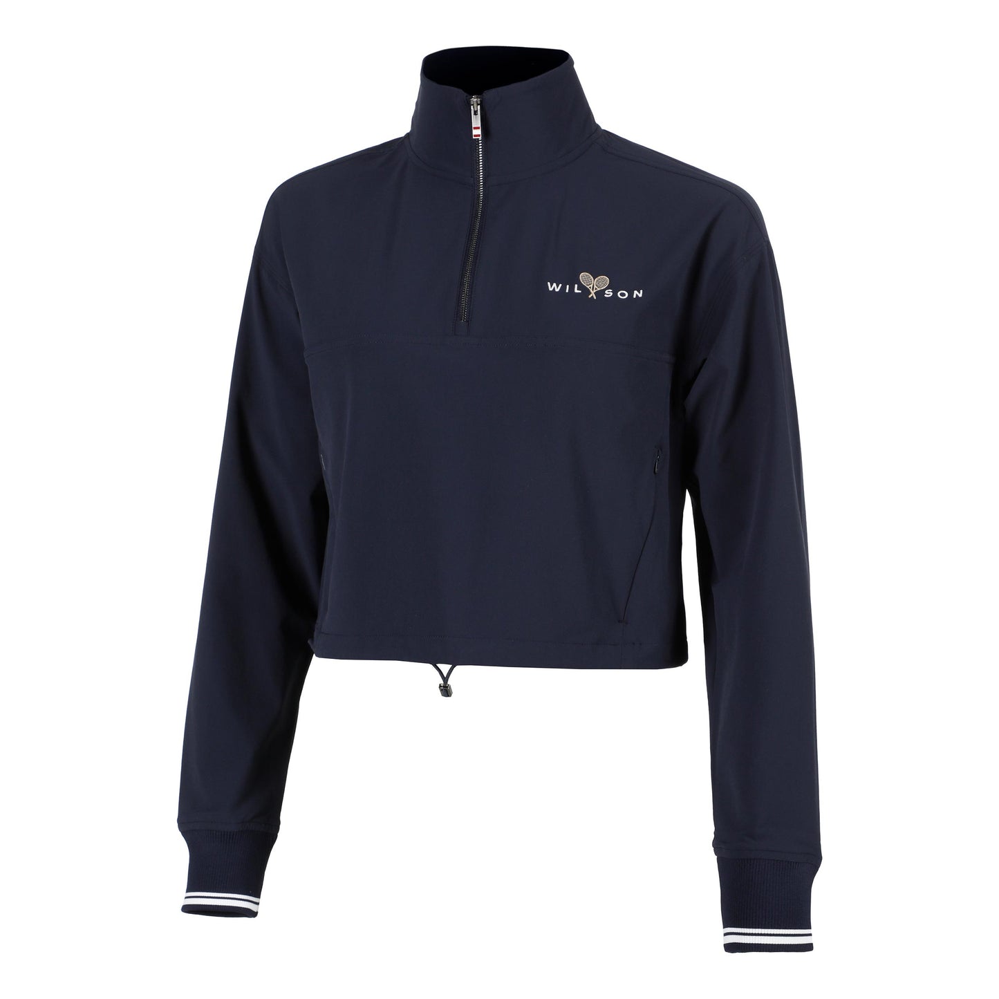 Wilson Davenport Woven Popover Sweatshirt Women-Dark Blue