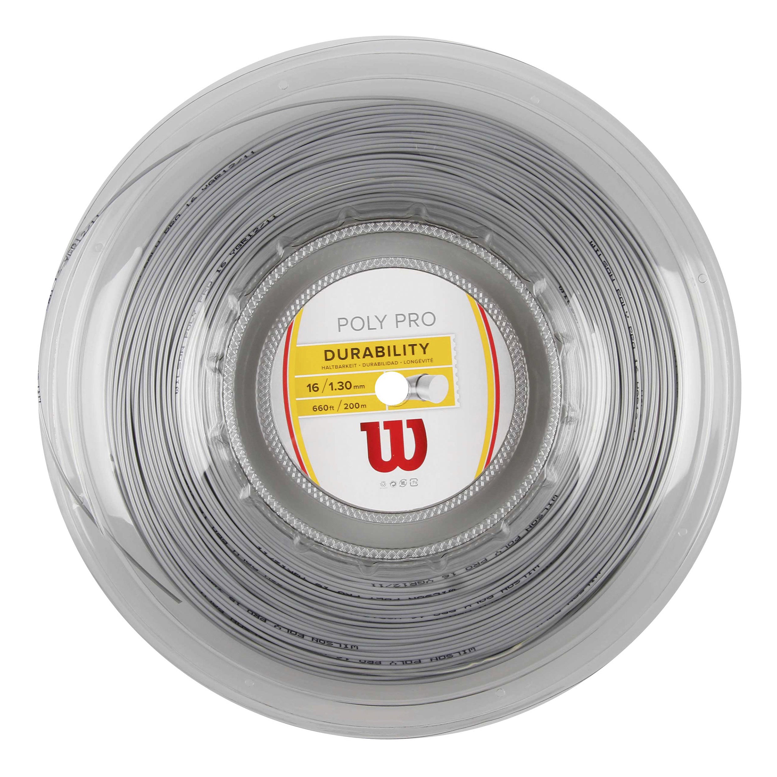 Wilson Poly Pro String Reel 200m-Silver