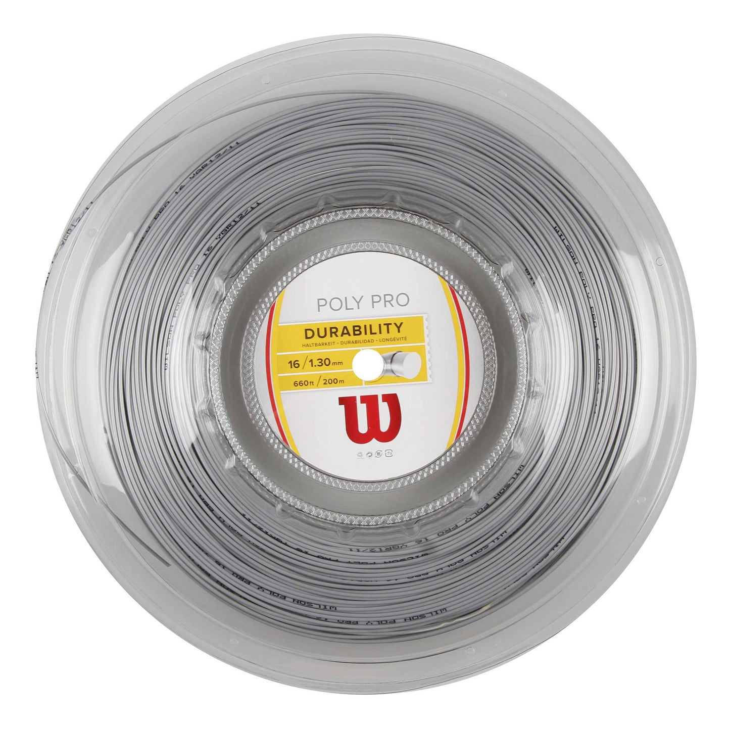 Wilson Poly Pro Saitenrolle 200m-Silber