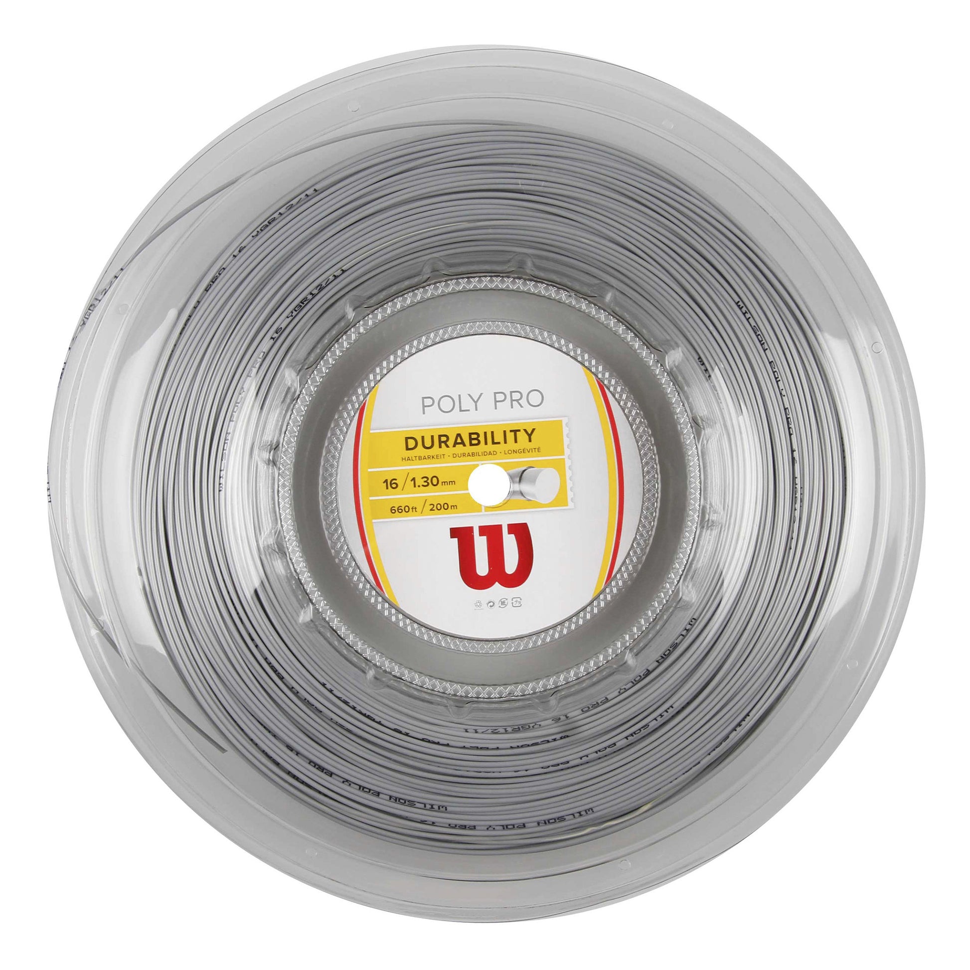 Wilson Poly Pro Saitenrolle 200m-Silber