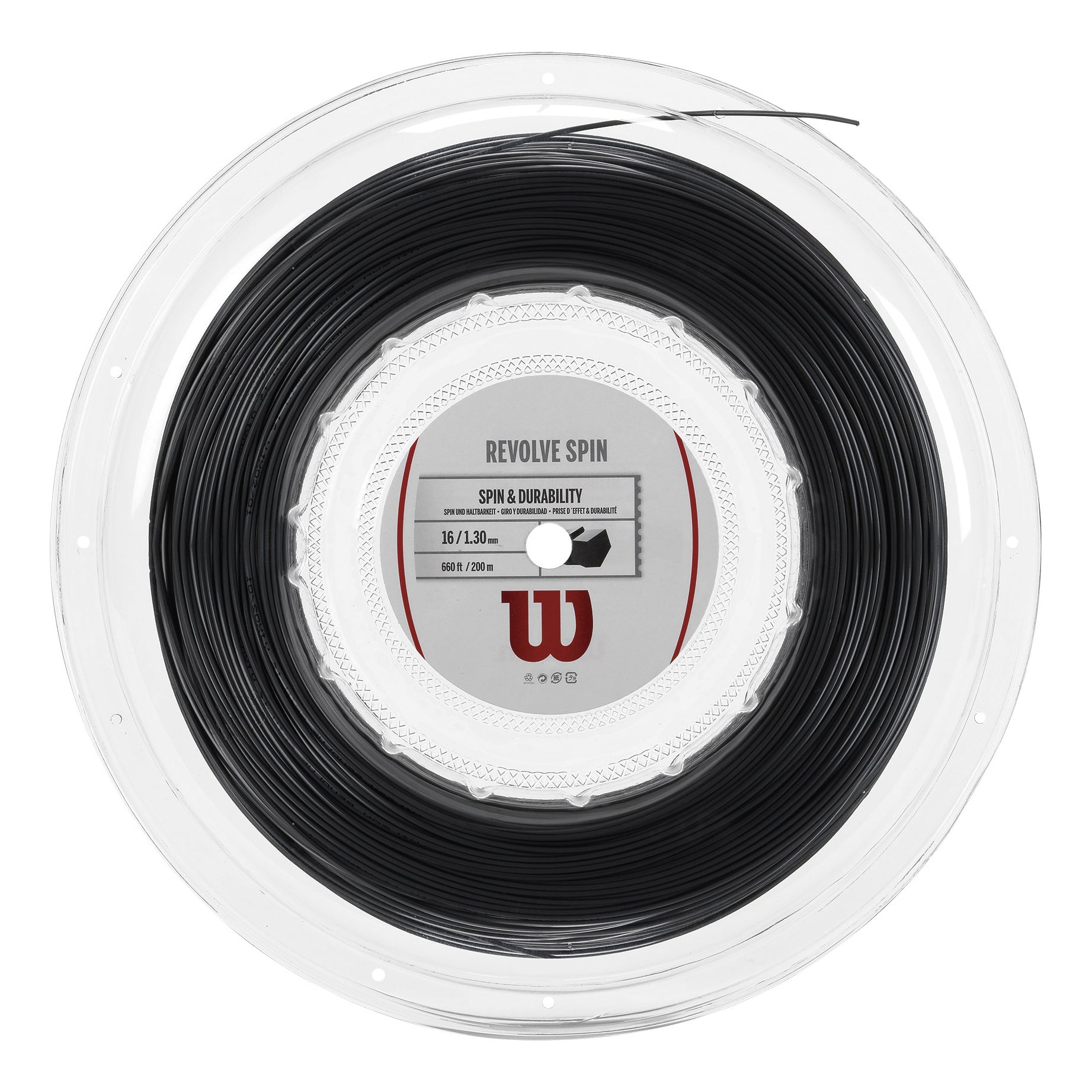 Wilson Revolve Spin String Reel 200m-Black