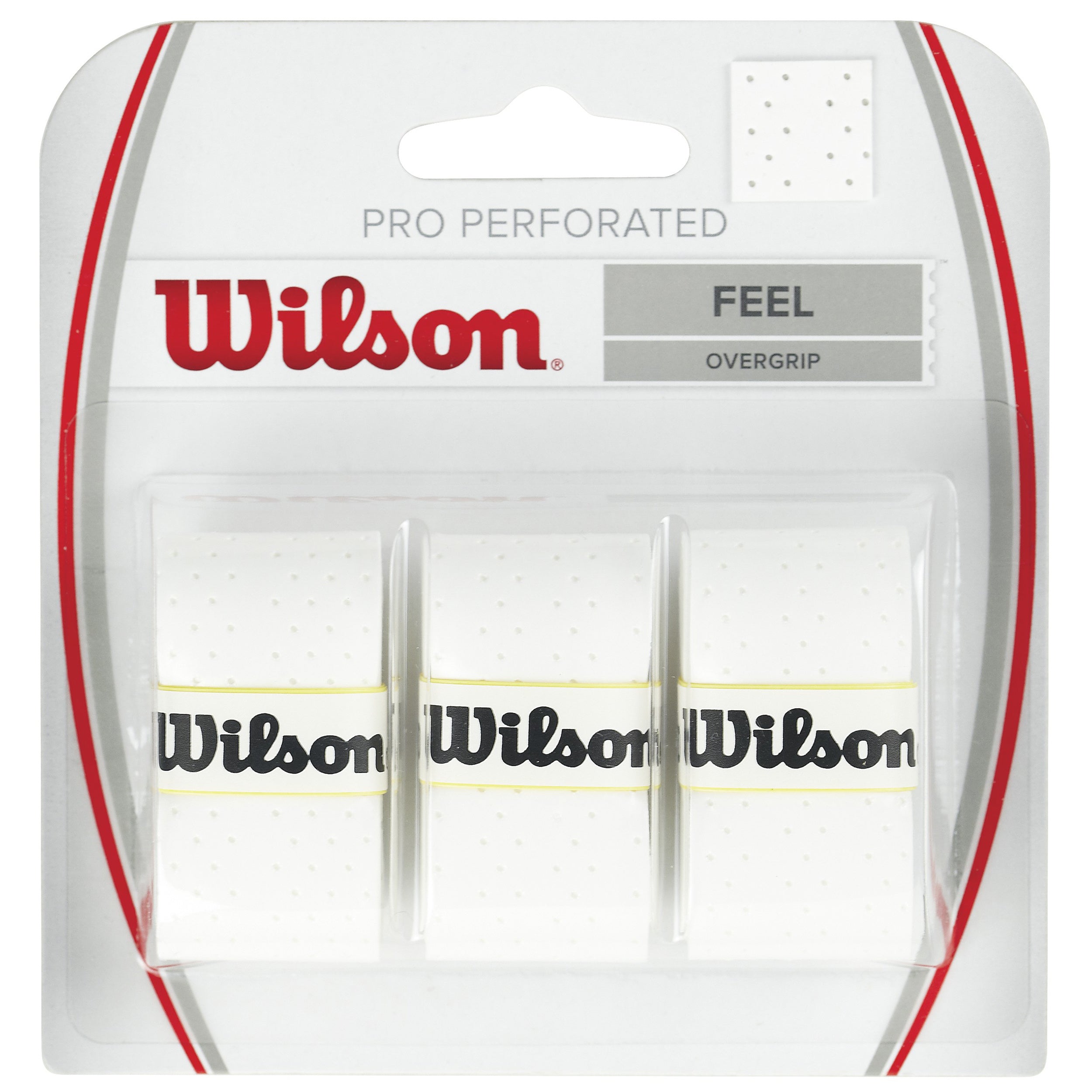 Wilson Pro Overgrip Perforated 3 Pack-White