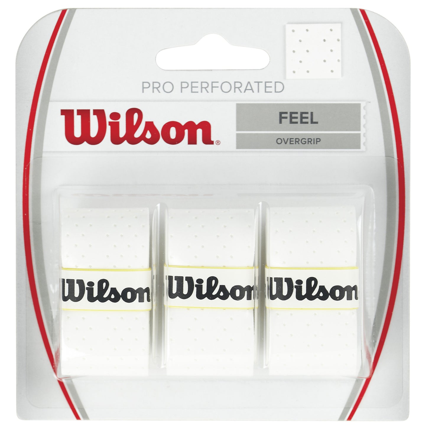Wilson Pro Overgrip Perforated 3 Pack-White