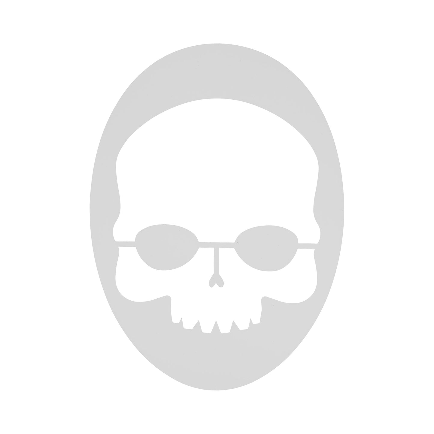 Prince Skull Stencil Logoschablone-Weiß