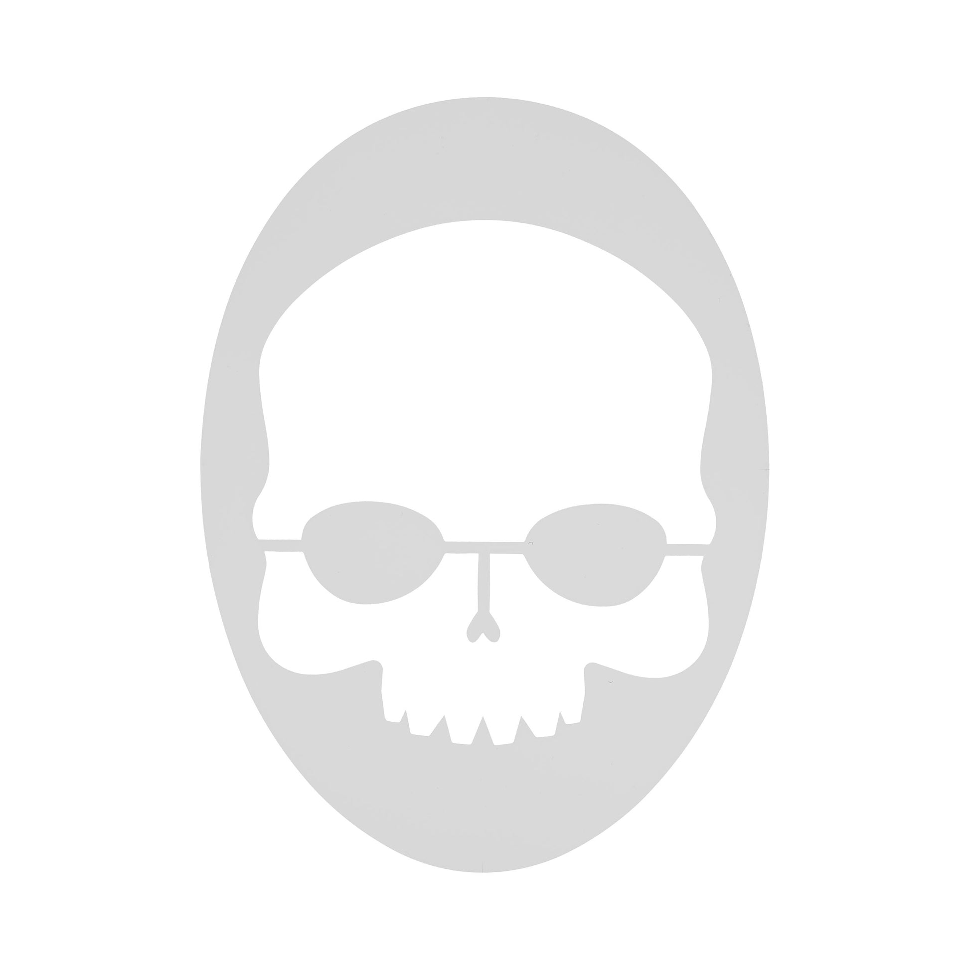 Prince Skull Stencil Logoschablone-Weiß