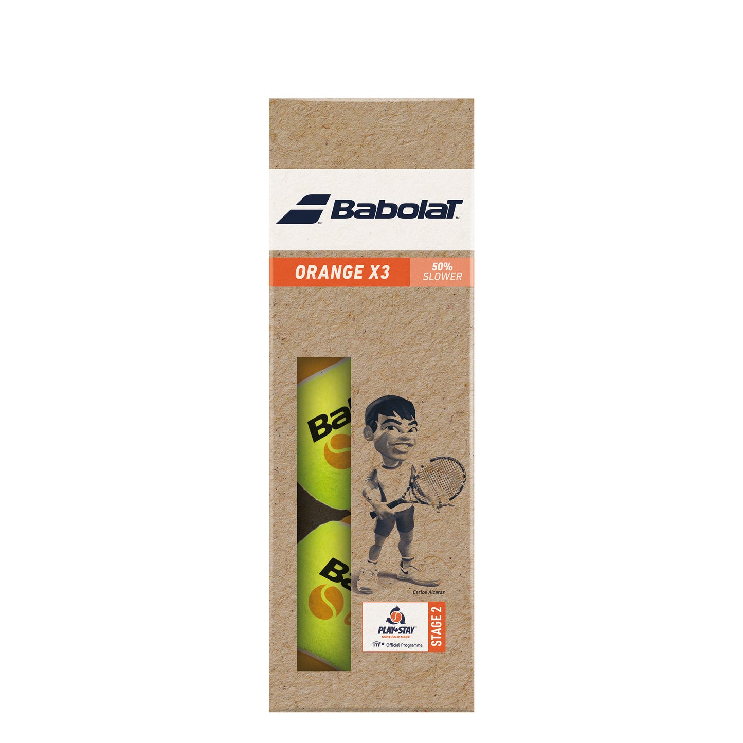 Babolat Orange (Stage 2) 3 Ball Tube