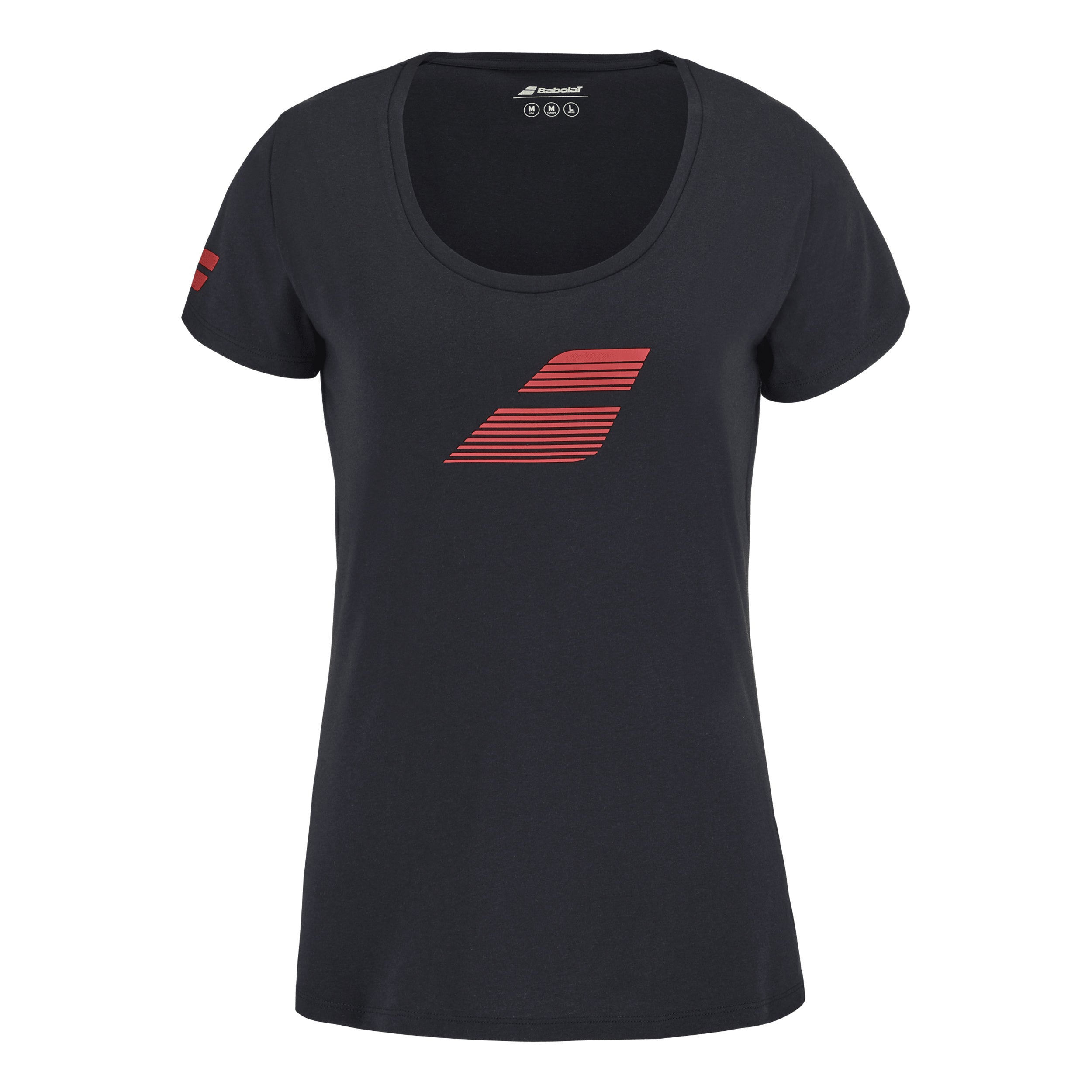 Babolat Exercise Flag T-Shirt Damen-Schwarz,Rot
