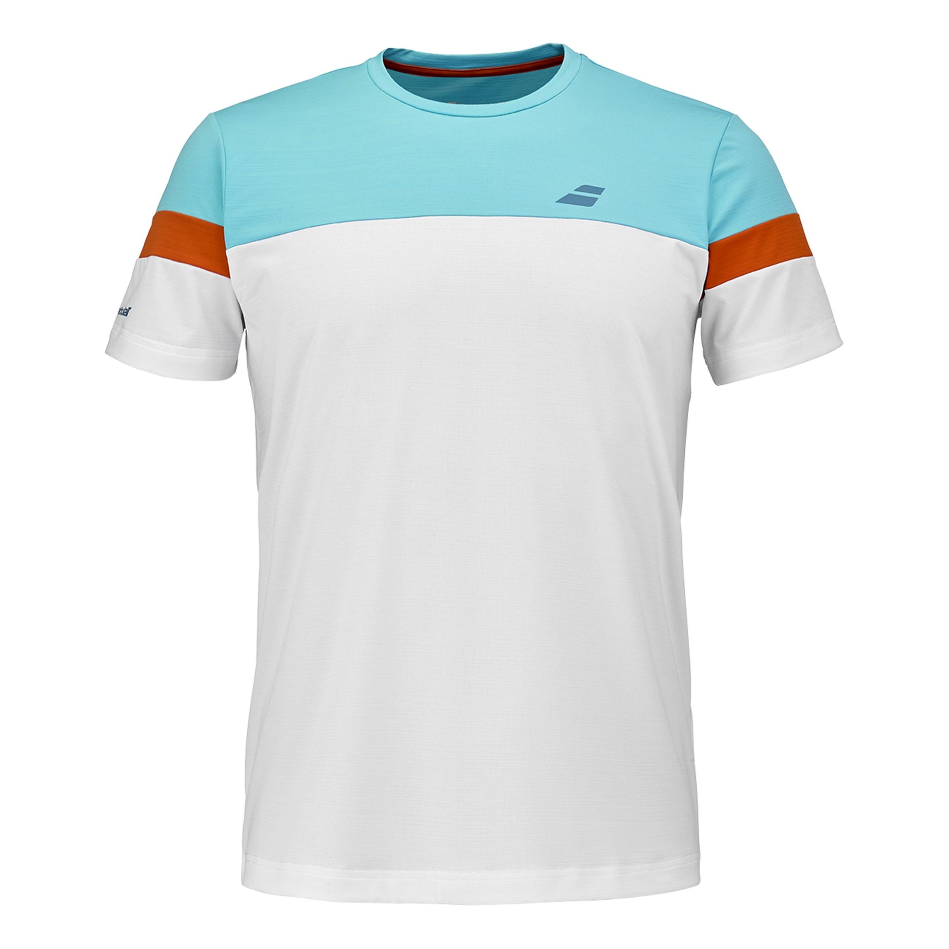 Babolat Crew Neck T-Shirt Herren - weiß, orange