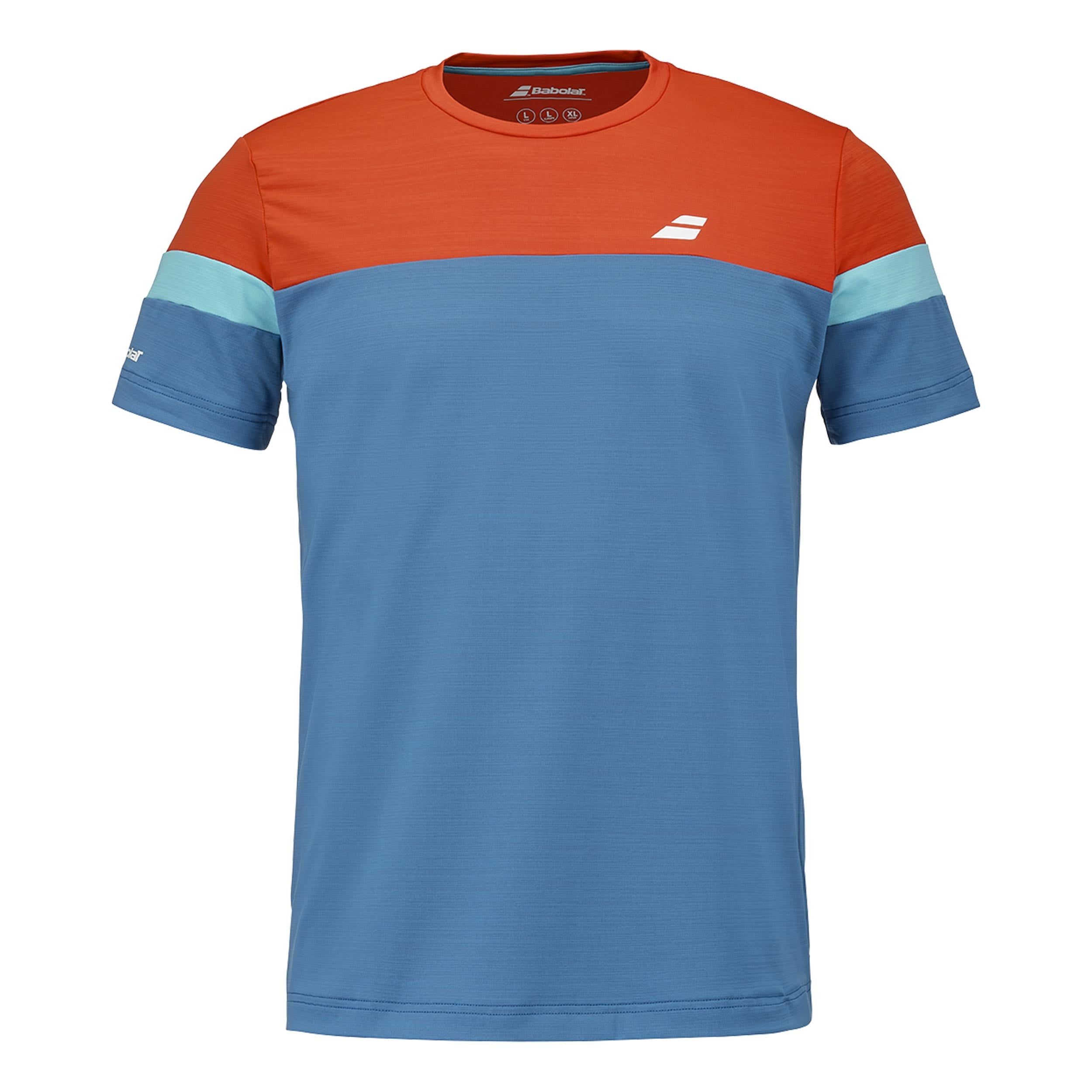 Babolat Crew Neck T-Shirt Herren - dunkelblau, orange