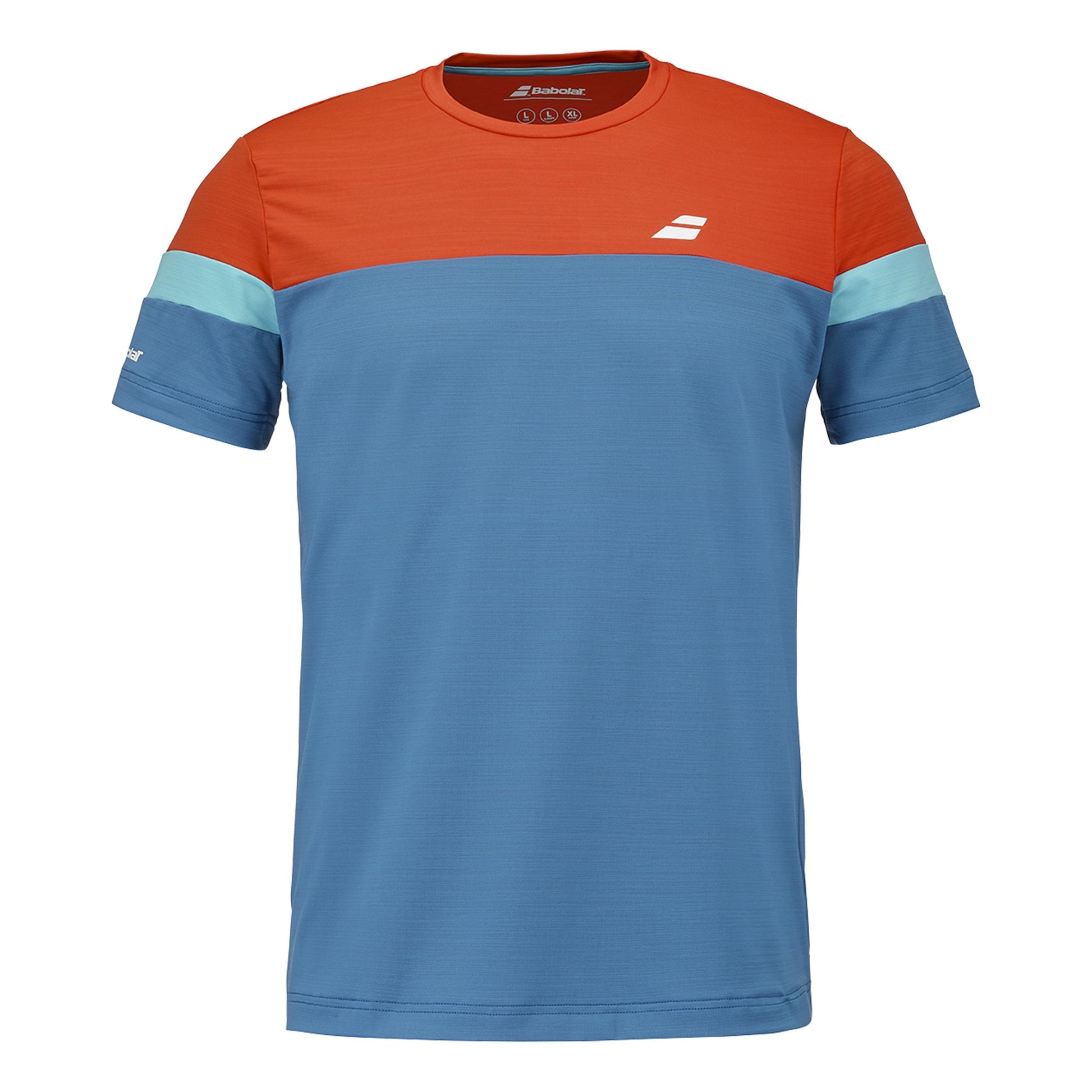 Babolat Crew Neck T-Shirt Men - dark blue, orange
