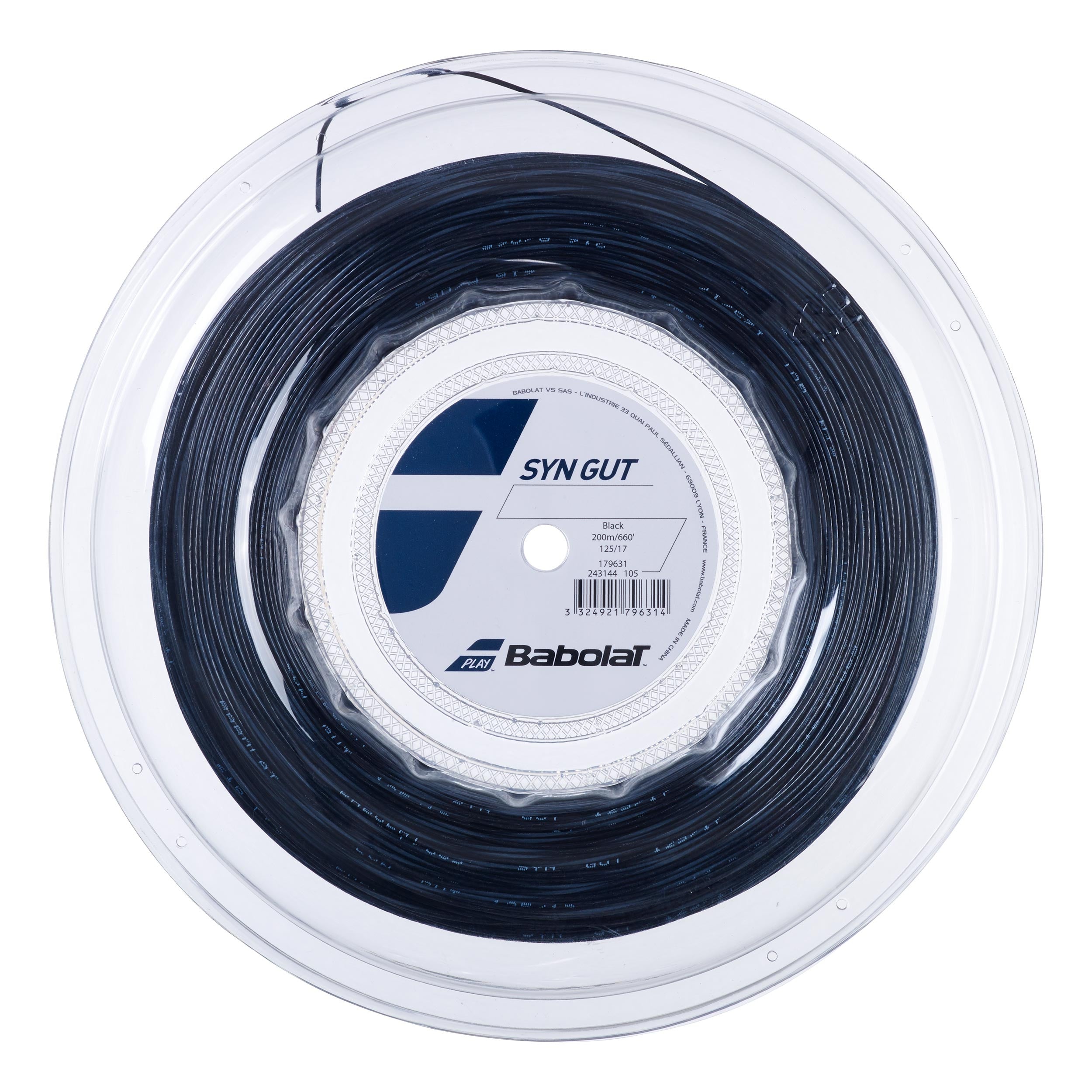Babolat Synthetic Gut String Reel 200m-Black