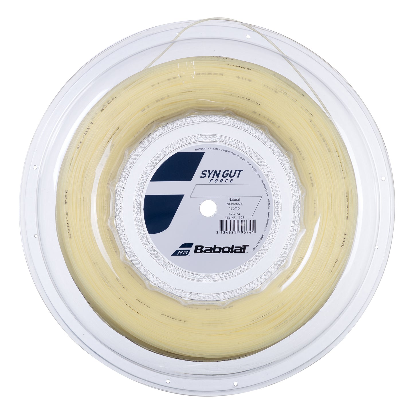 Babolat Synthetic Gut Force String Reel 200m-Ecru