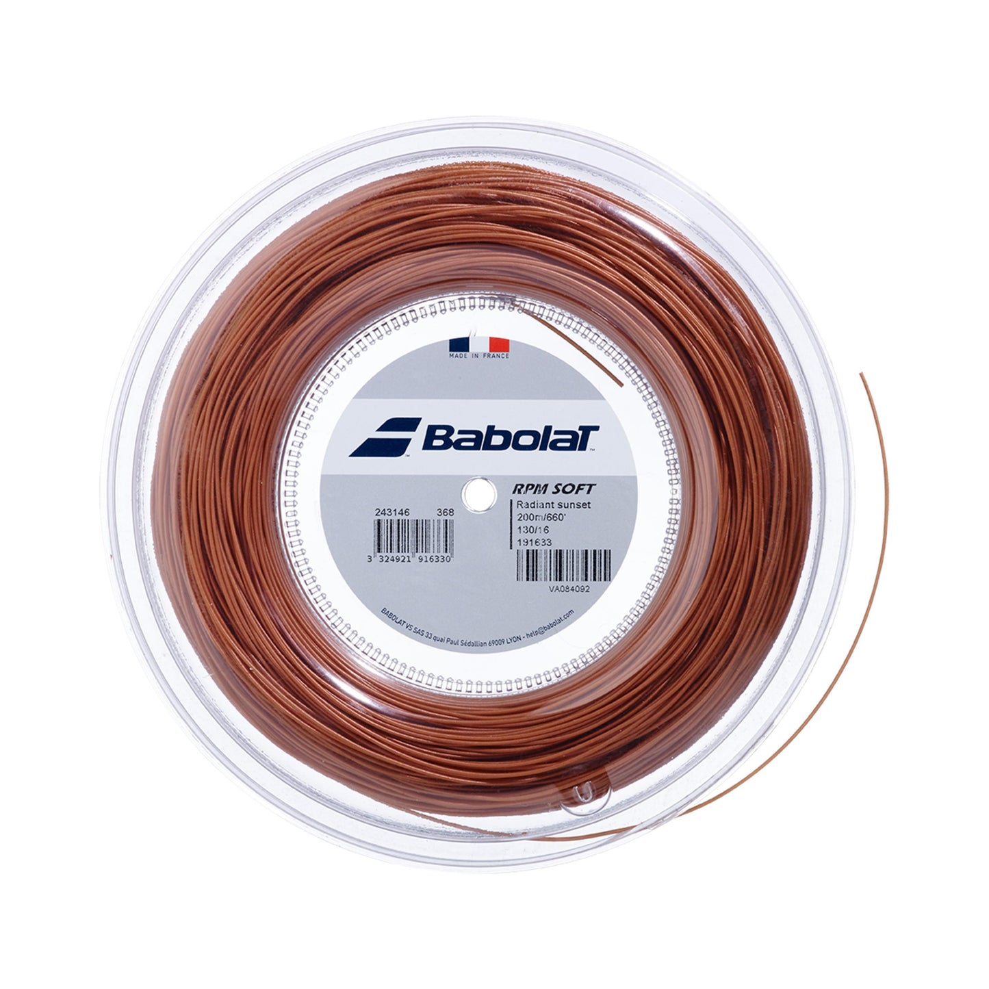 Babolat RPM Soft String Reel 200m-Lightred