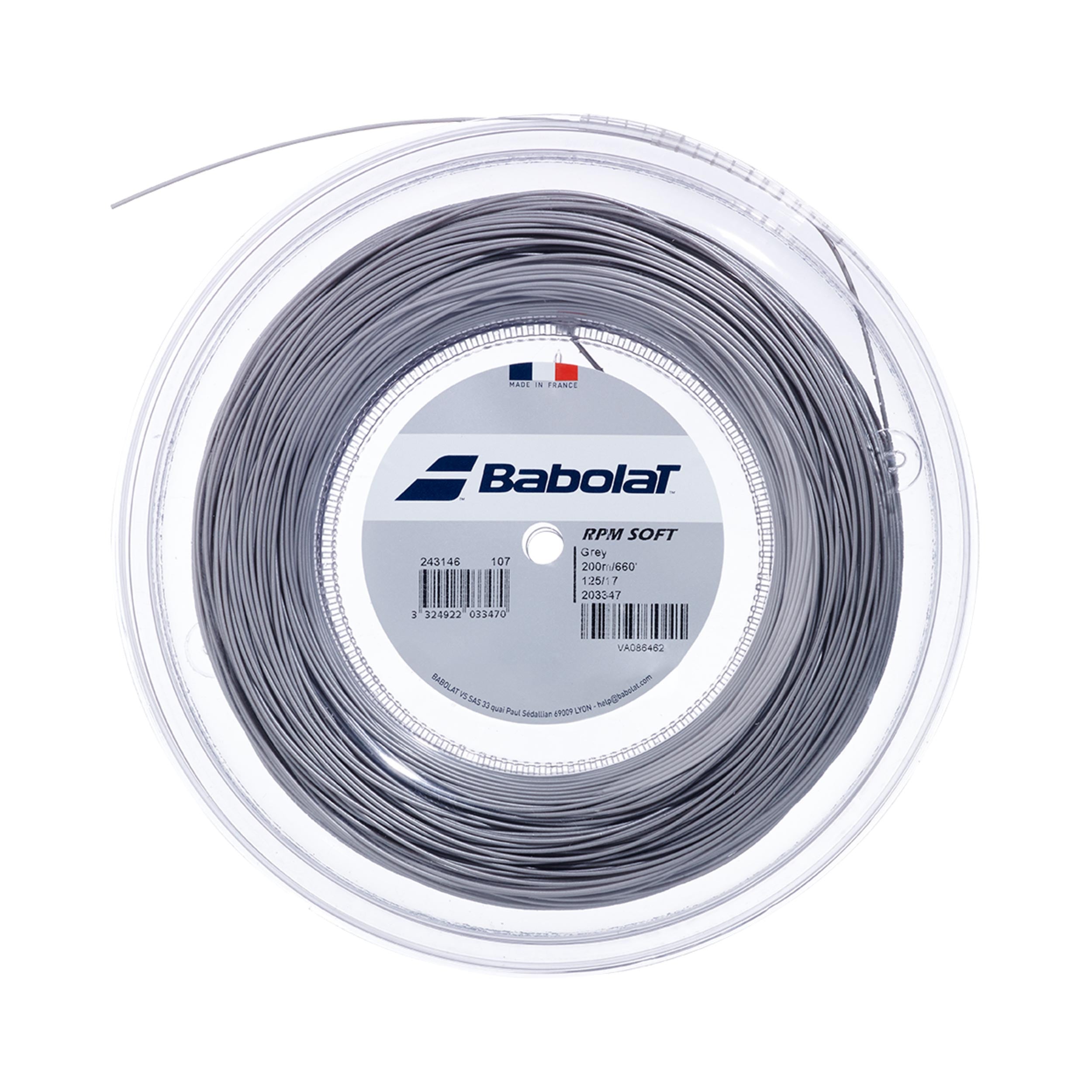 Babolat RPM Soft Saitenrolle 200m-Grau