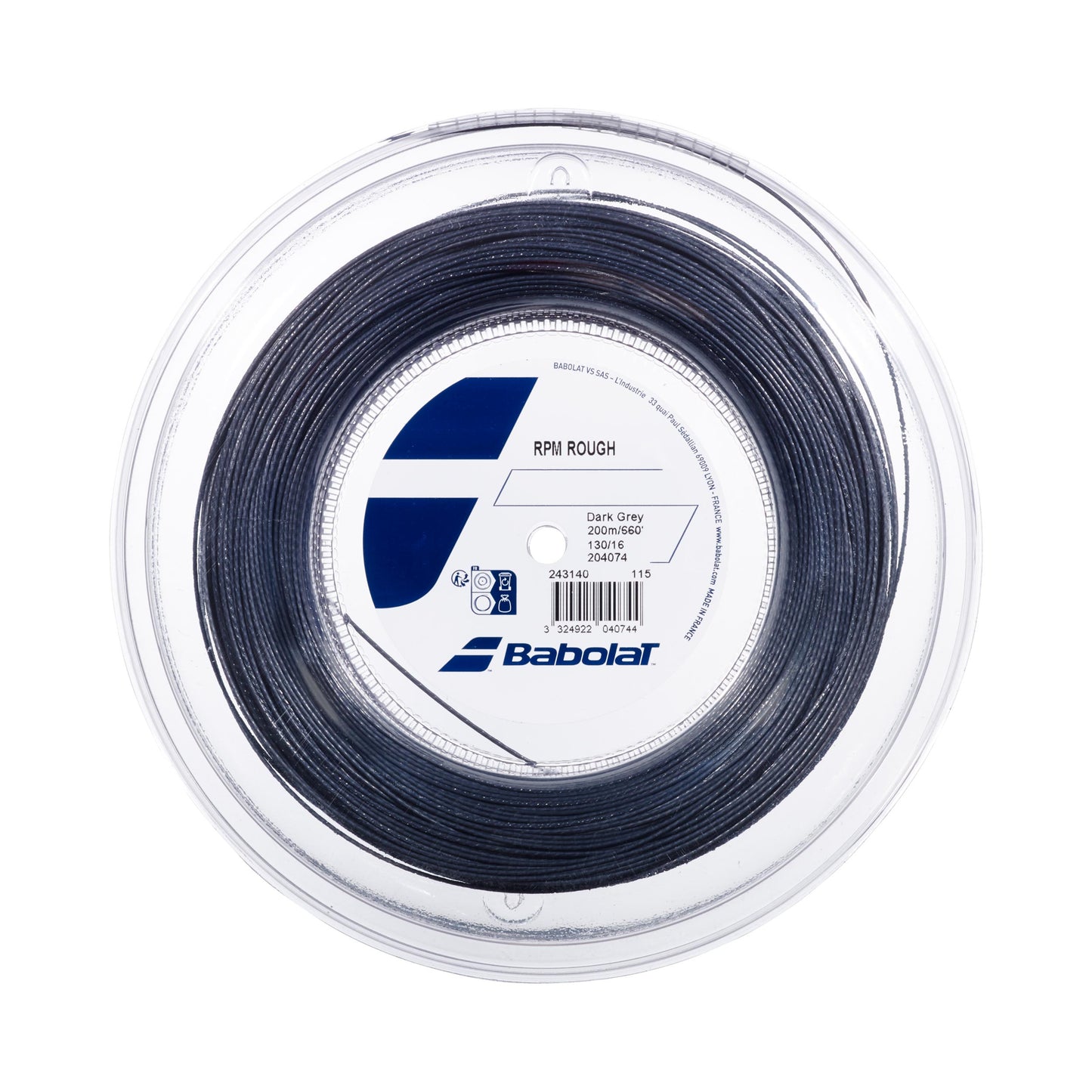 Babolat RPM Rough String Reel 200m-Grey