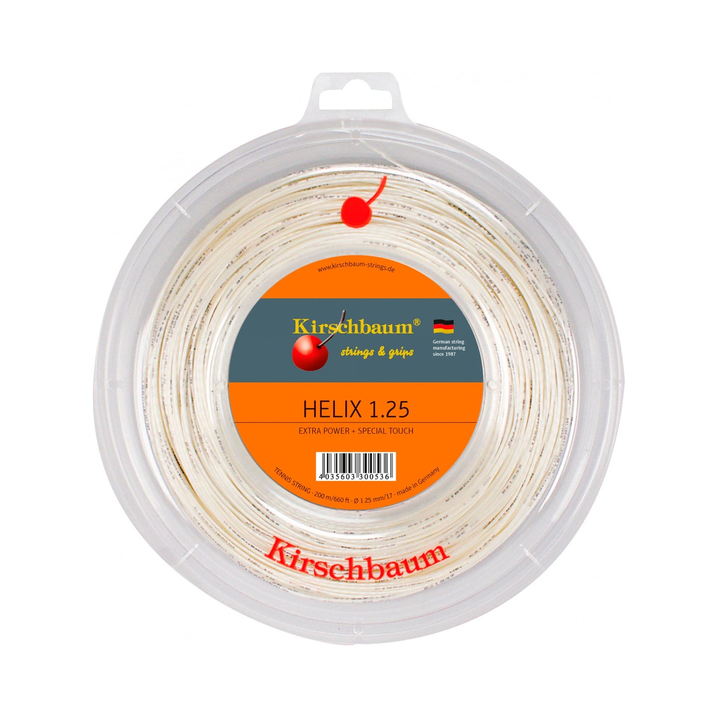 Kirschbaum Helix String Reel 200m-White