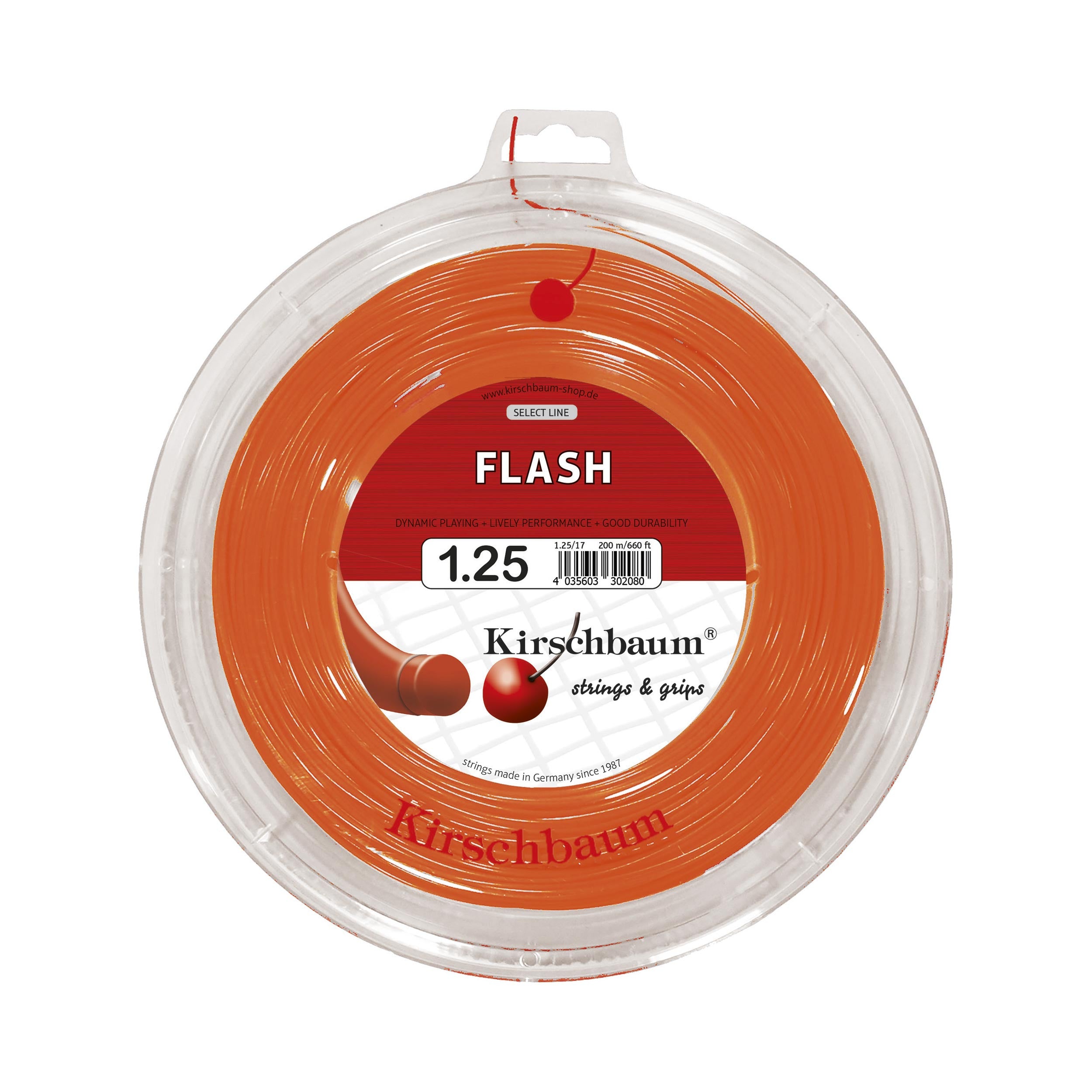 Kirschbaum Flash String Reel 200m-Orange