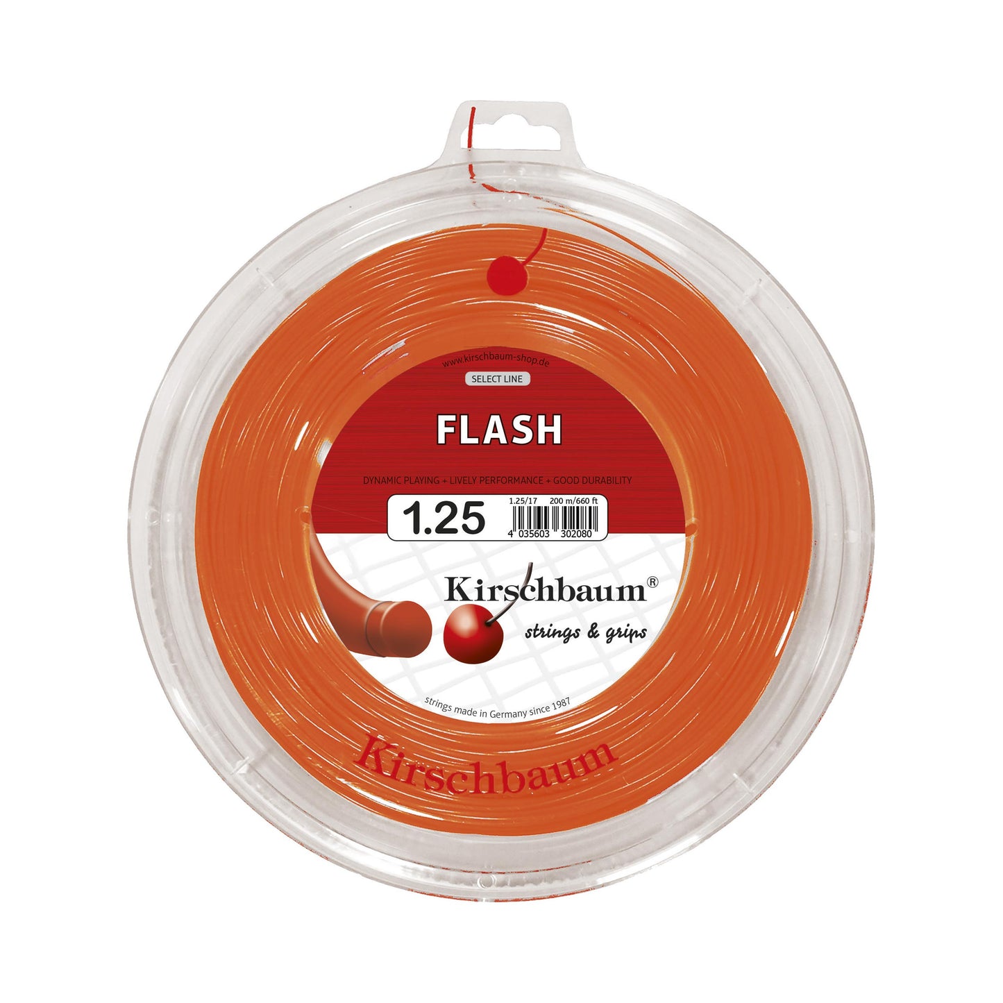 Kirschbaum Flash String Reel 200m-Orange