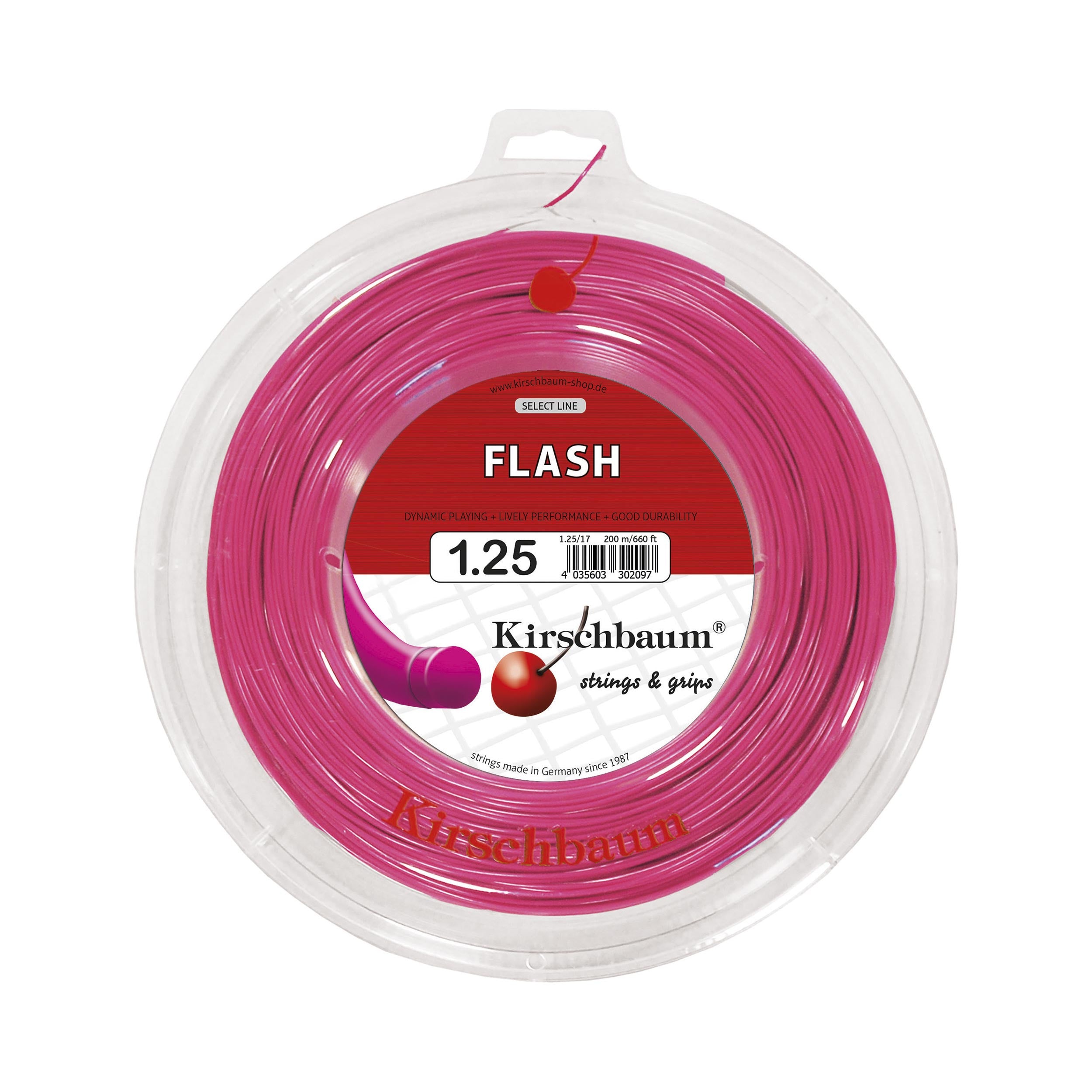Kirschbaum Flash String Reel 200m-Pink