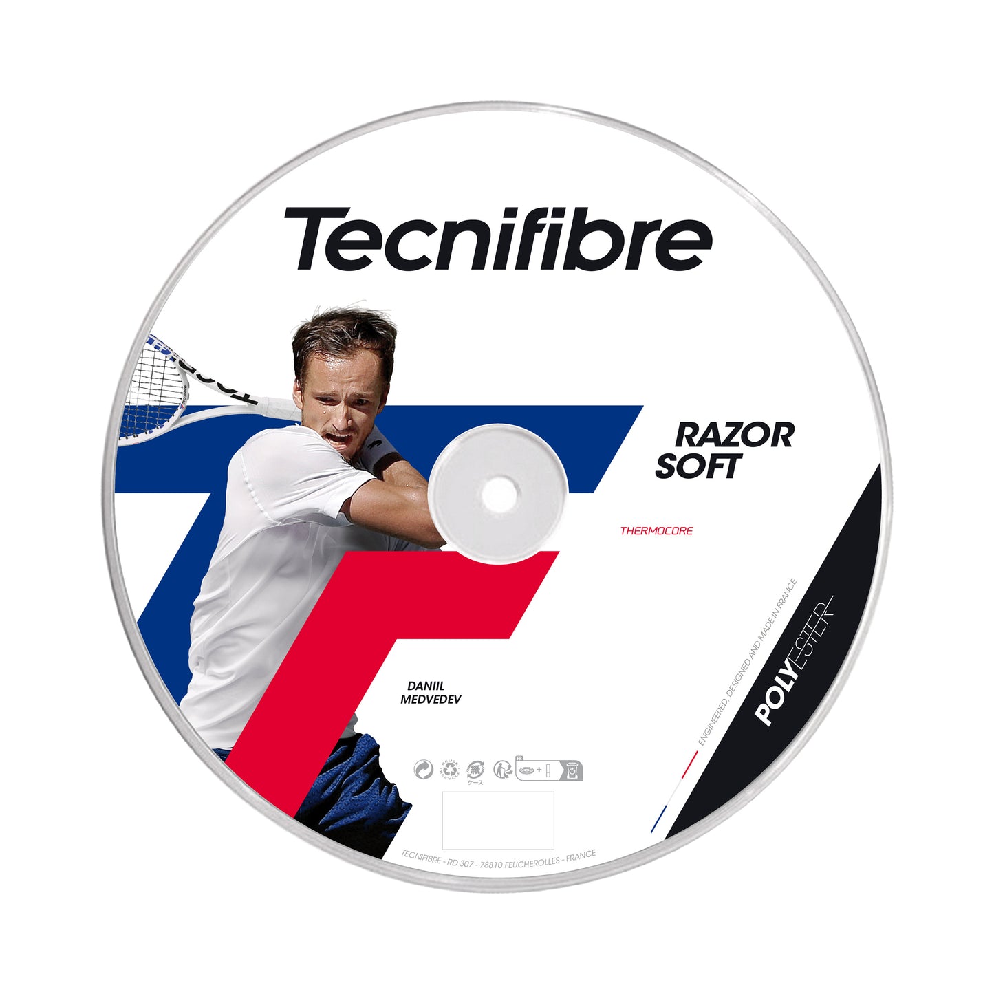 Tecnifibre Razor Soft 200m Saitenrolle-Grau