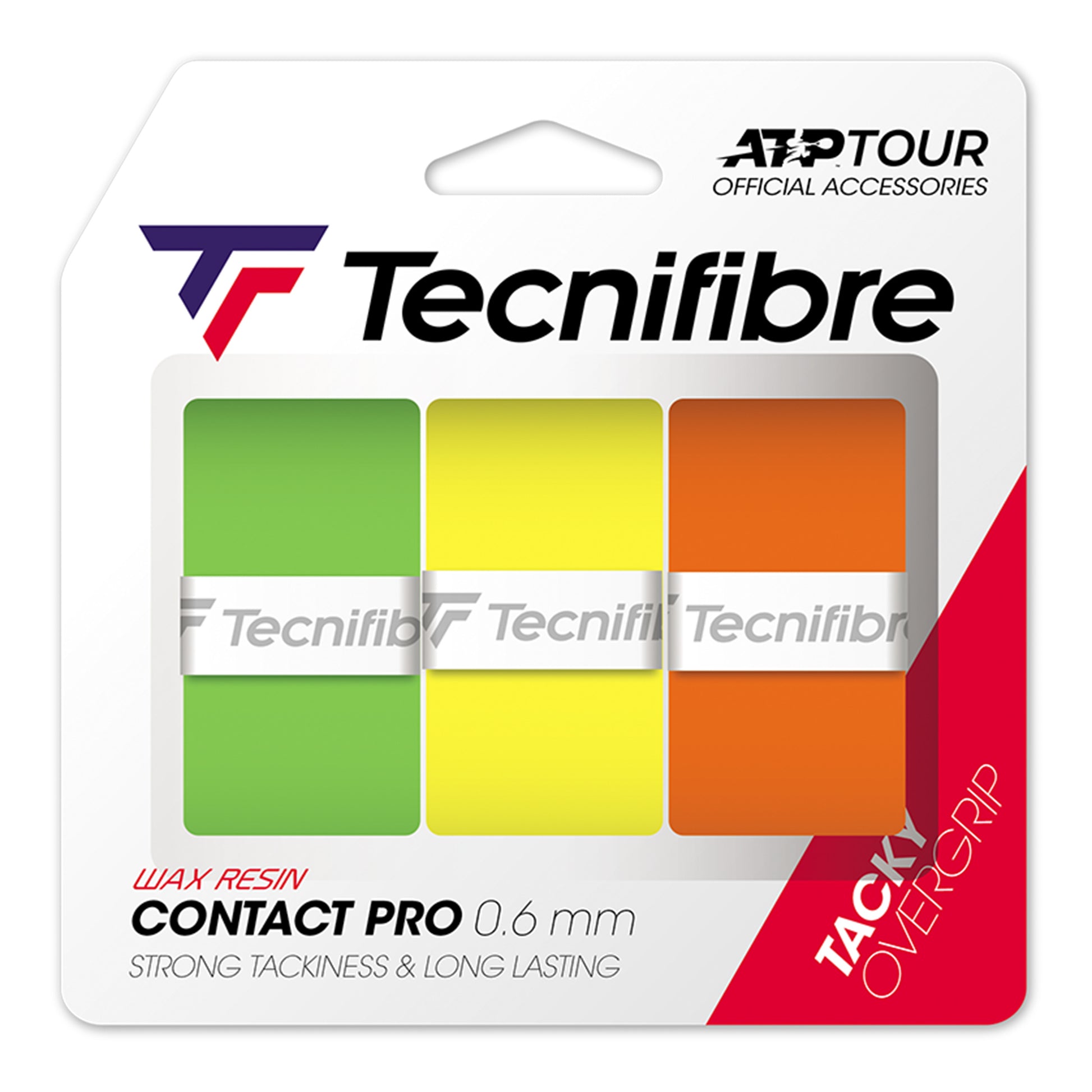Tecnifibre Contact Pro Farbmix 3er Pack-Mehrfarbig