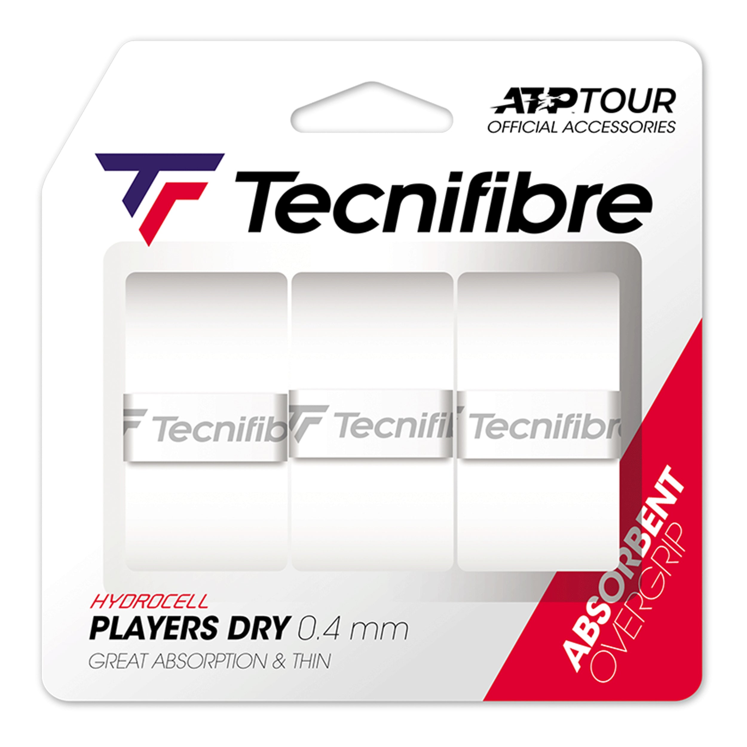 Tecnifibre Players Dry 3er Pack-Weiß