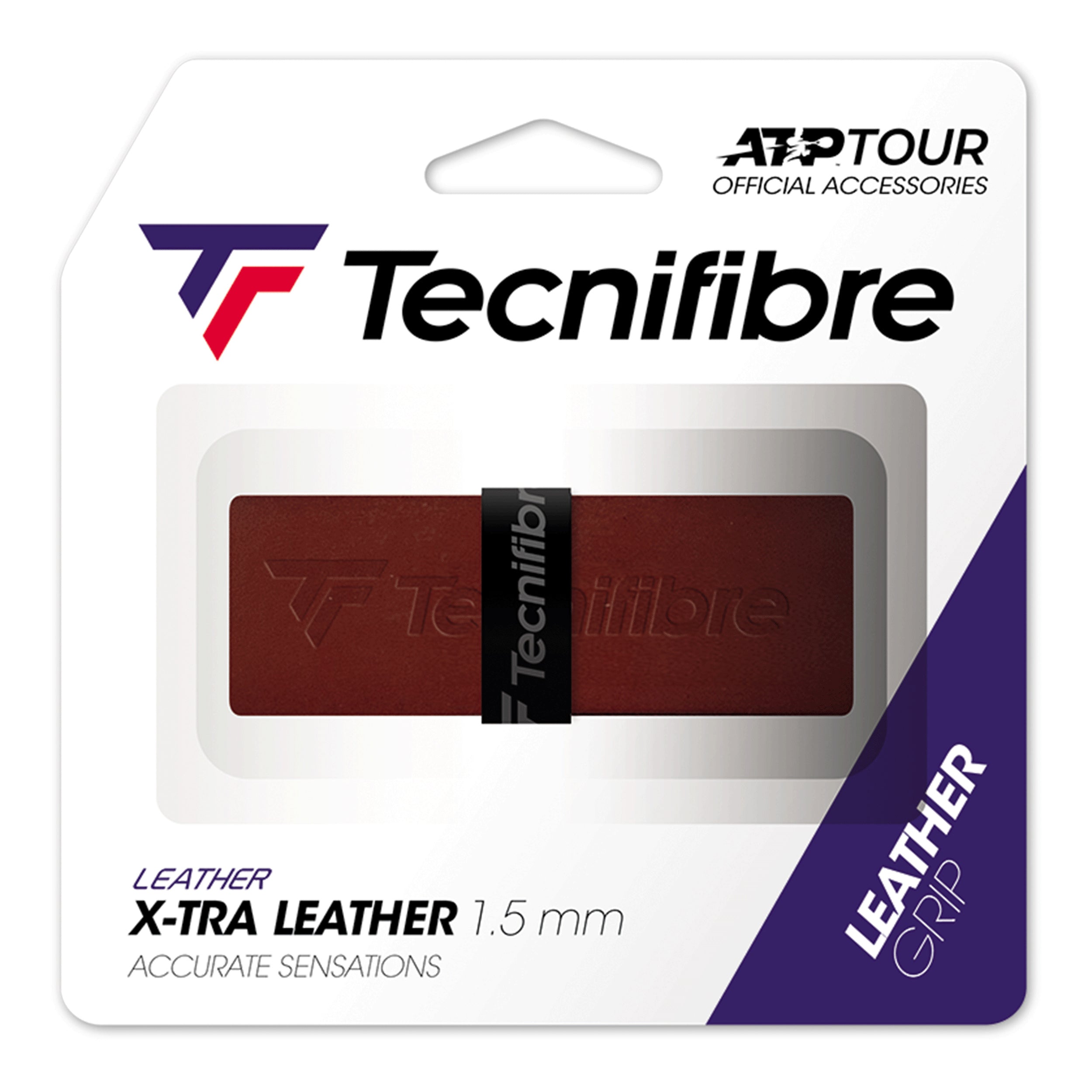 Tecnifibre Lederband 1er Pack-Braun
