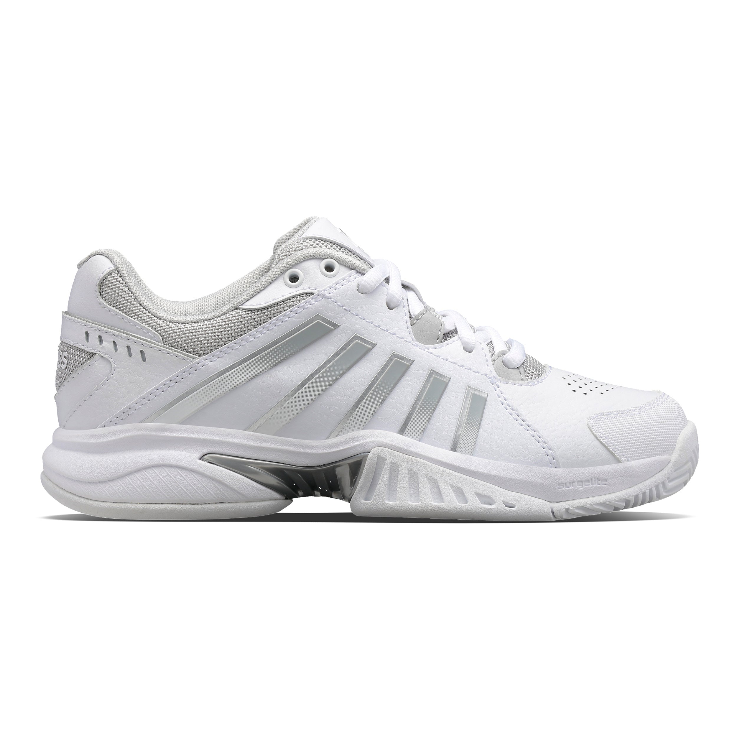 K-Swiss Receiver V Allcourtschuh Damen - weiß, silber