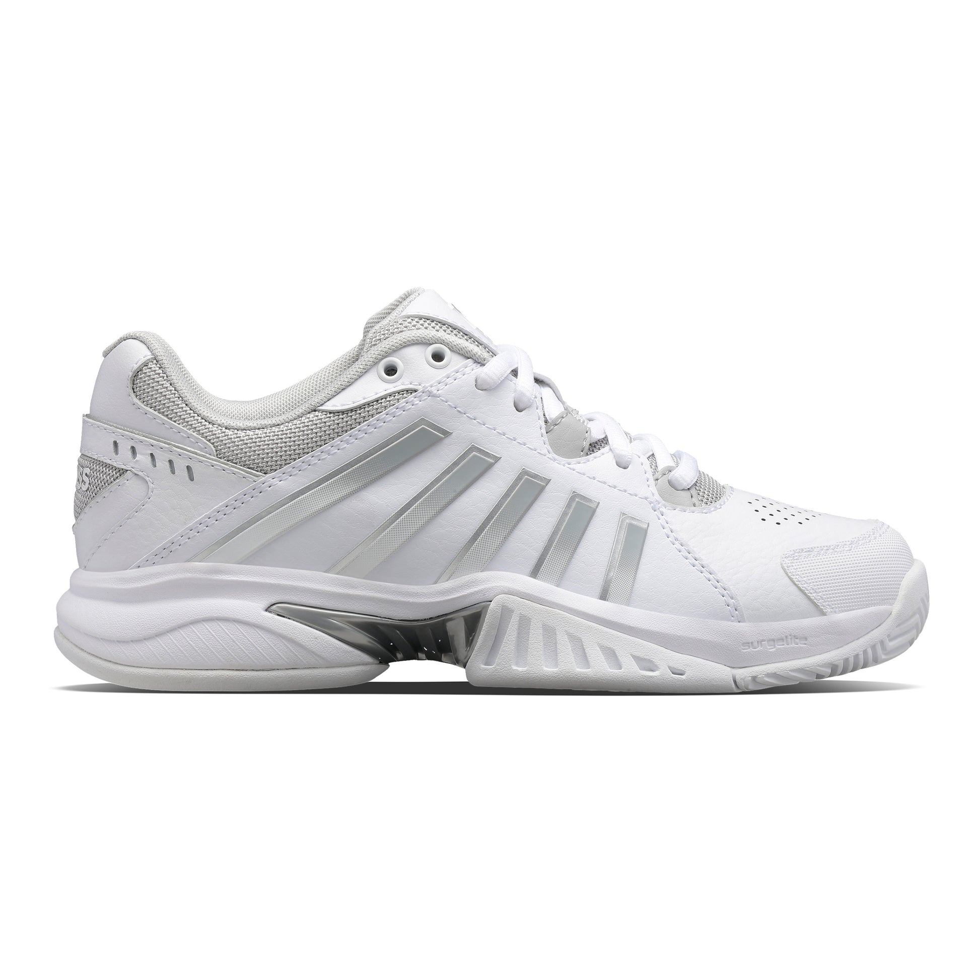 K-Swiss Receiver V Allcourtschuh Damen - weiß, silber