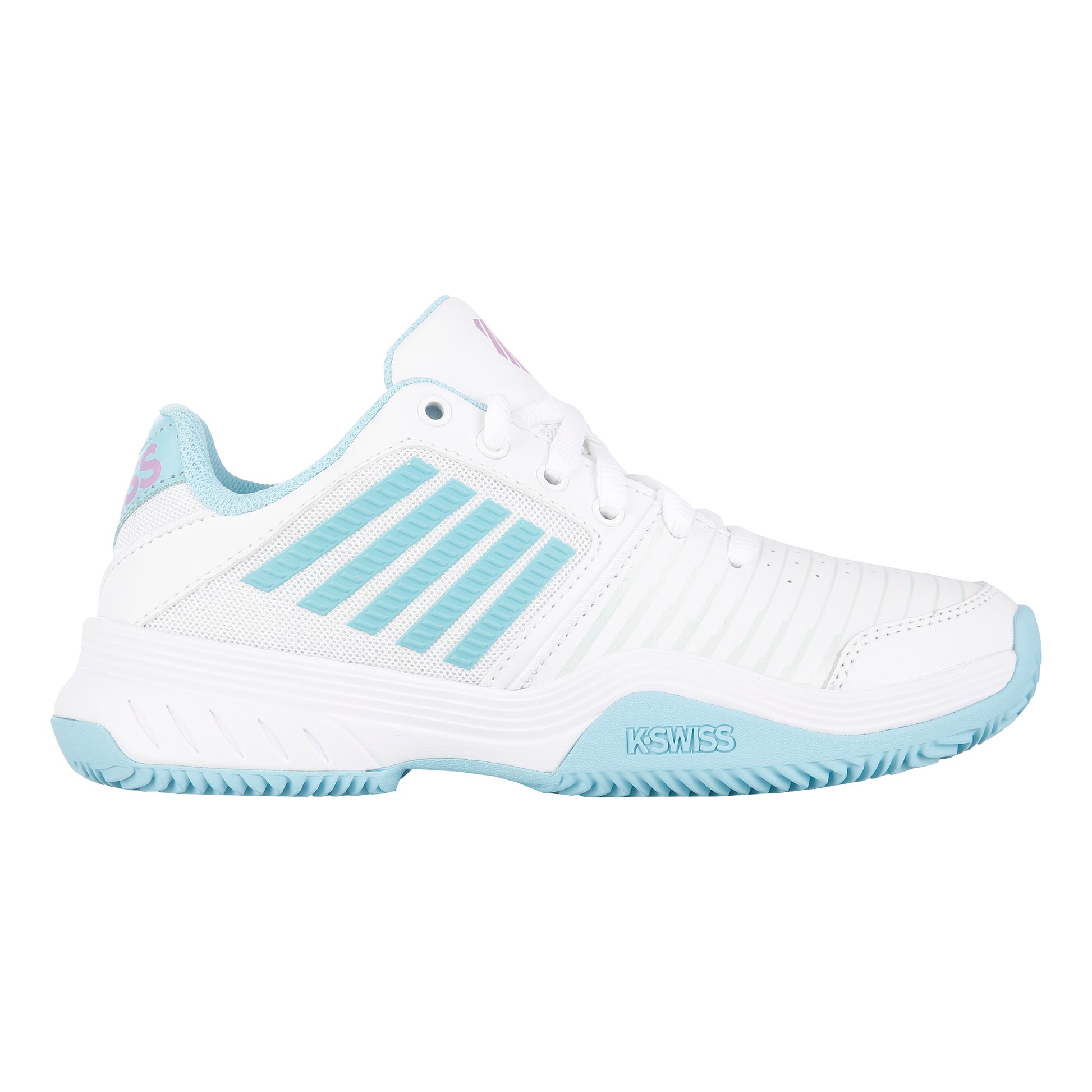 K-Swiss Court Express Sandplatzschuh Damen - weiß, hellblau