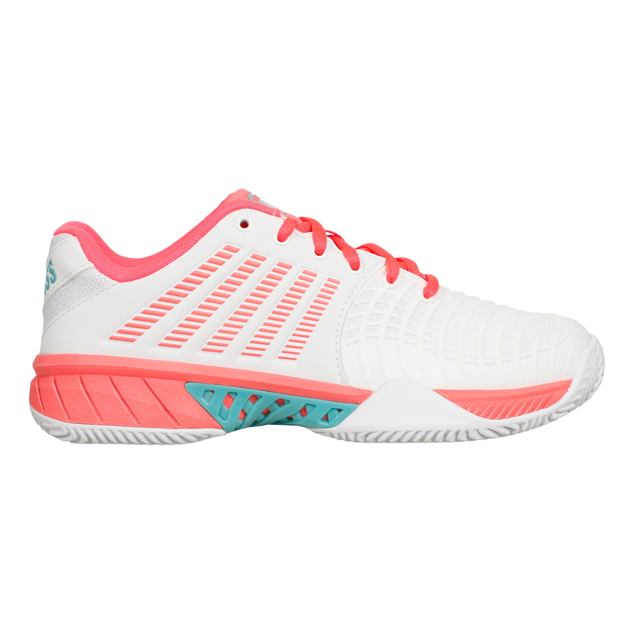K-Swiss Express Light 3 Sandplatzschuh Damen - weiß, koralle