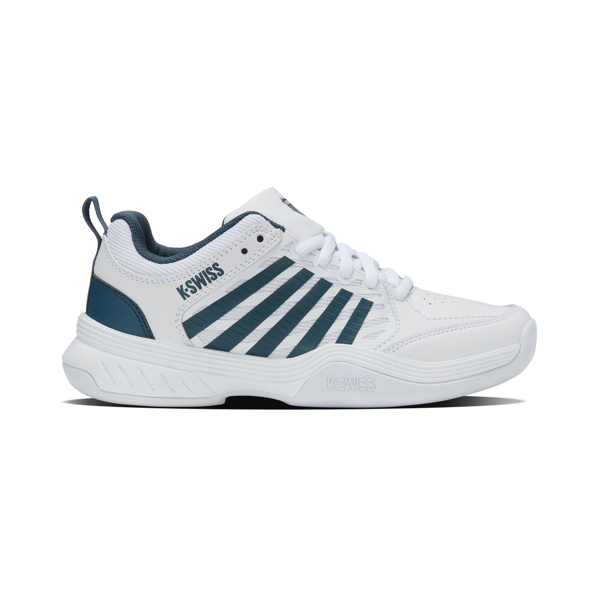K-Swiss Court Express 2 Teppichschuh Kinder - weiß, petrol