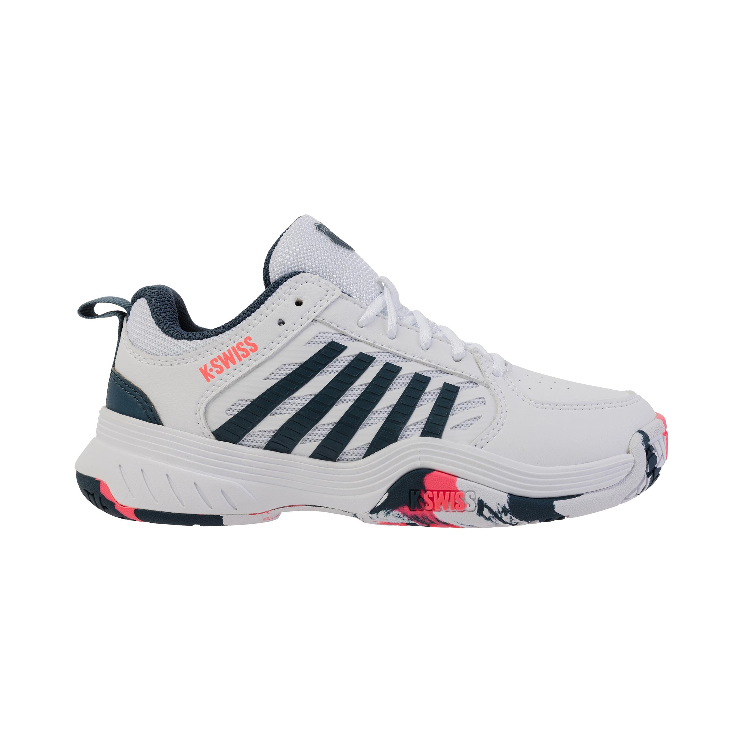 K-Swiss Court Express 2 All Court Shoe Kids-White,Petrol