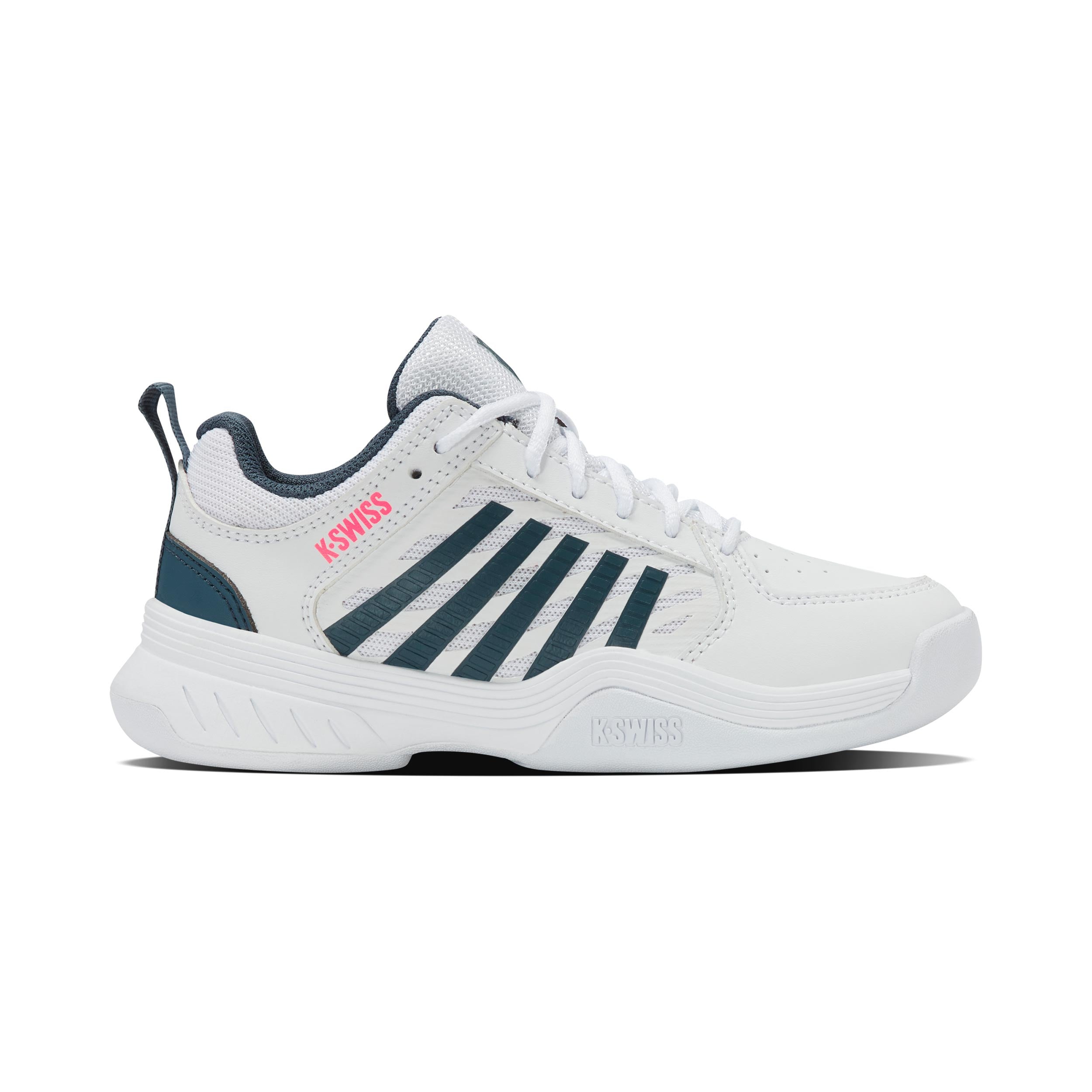 K-Swiss Court Express 2 Teppichschuh Kinder - weiß, petrol