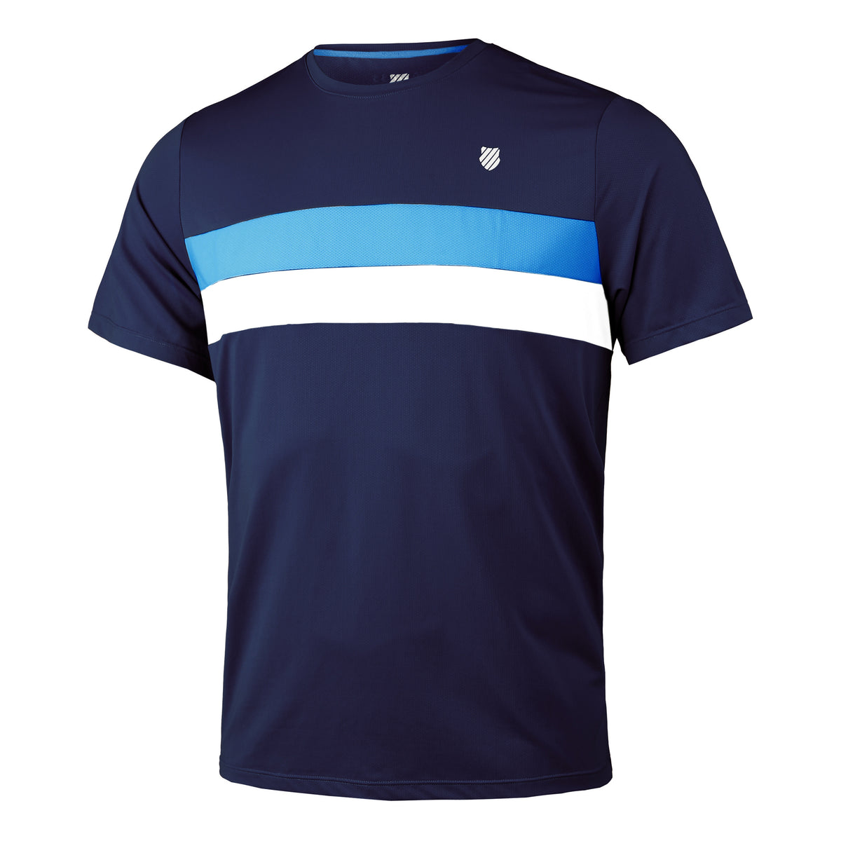 K-Swiss Core Team Stripe Crew T-Shirt Men - dark blue, multicoloured