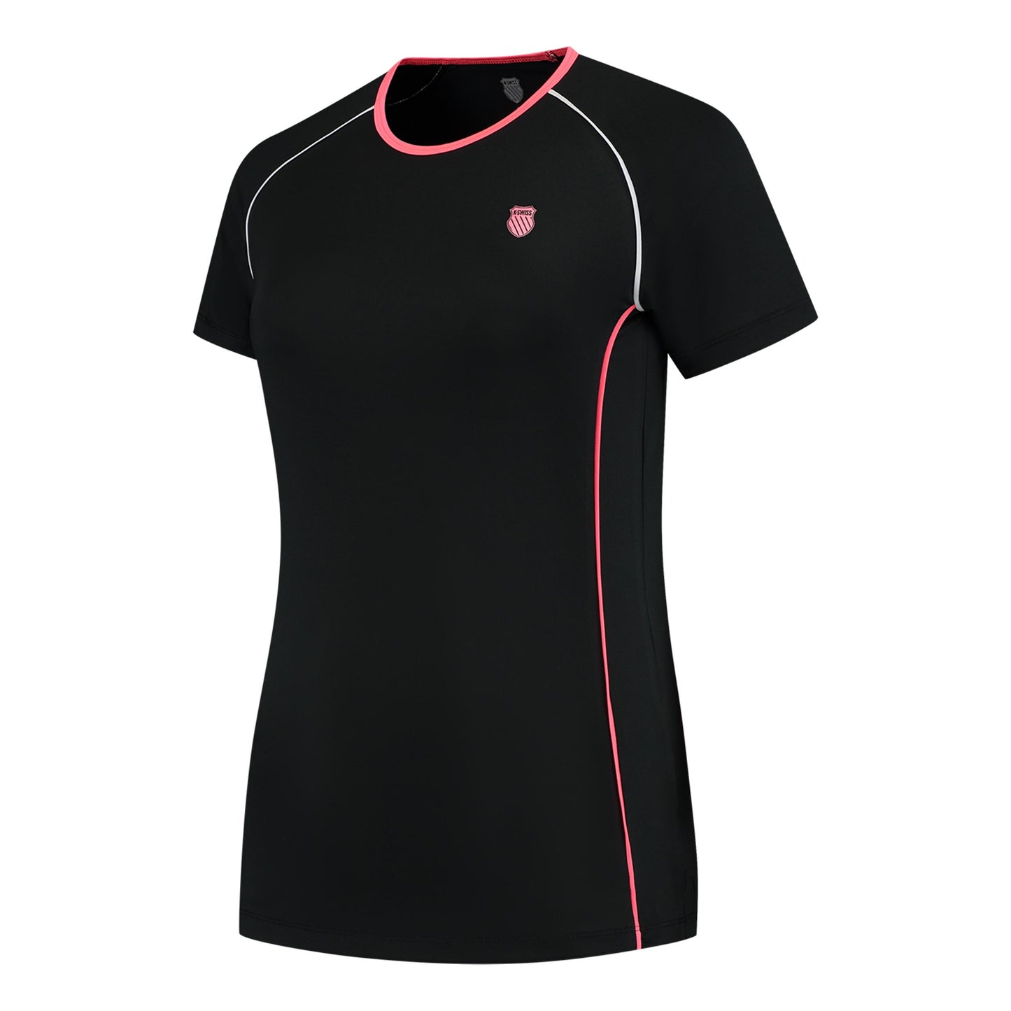 K-Swiss Hypercourt Crew T-Shirt Damen-Schwarz