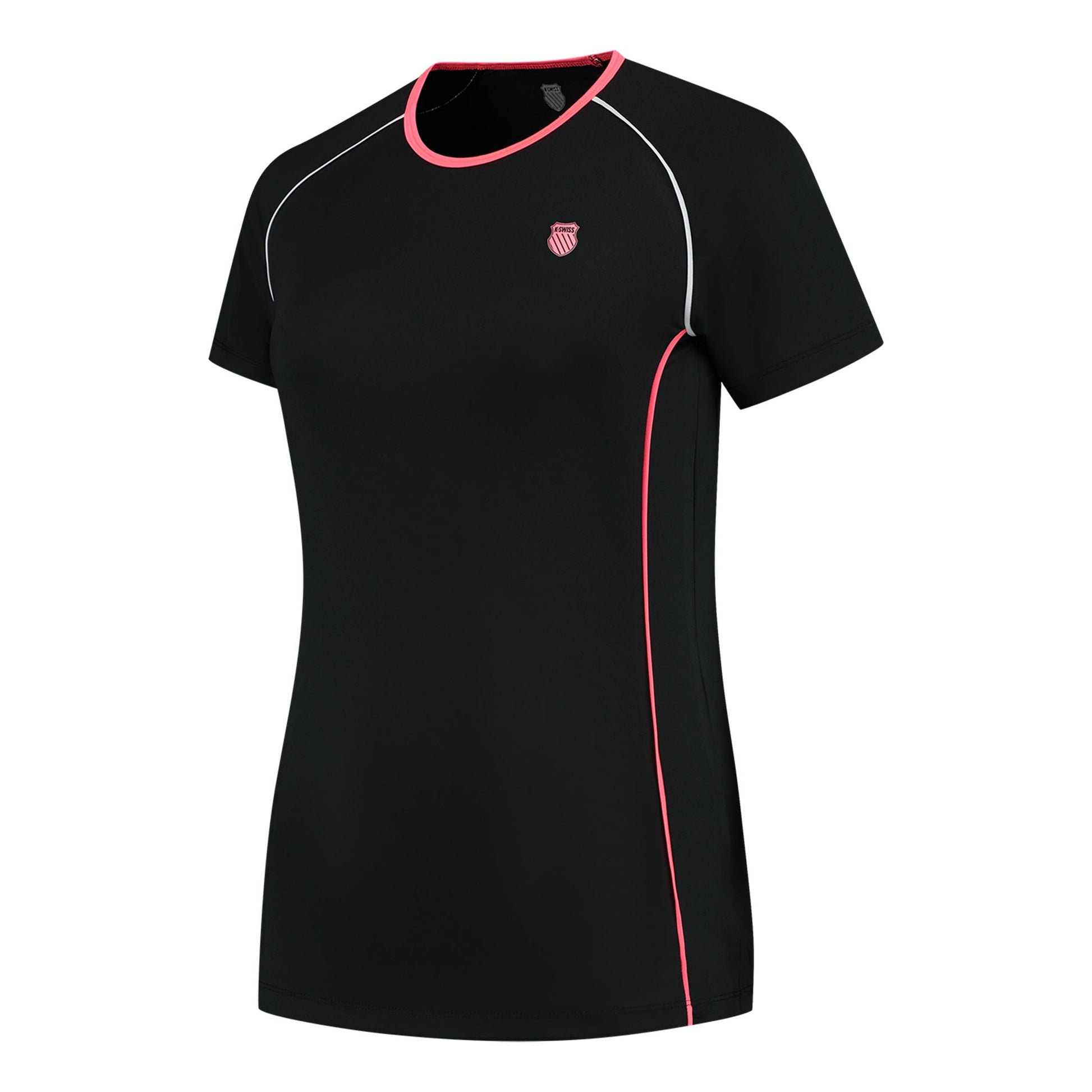 K-Swiss Hypercourt Crew T-Shirt Damen-Schwarz