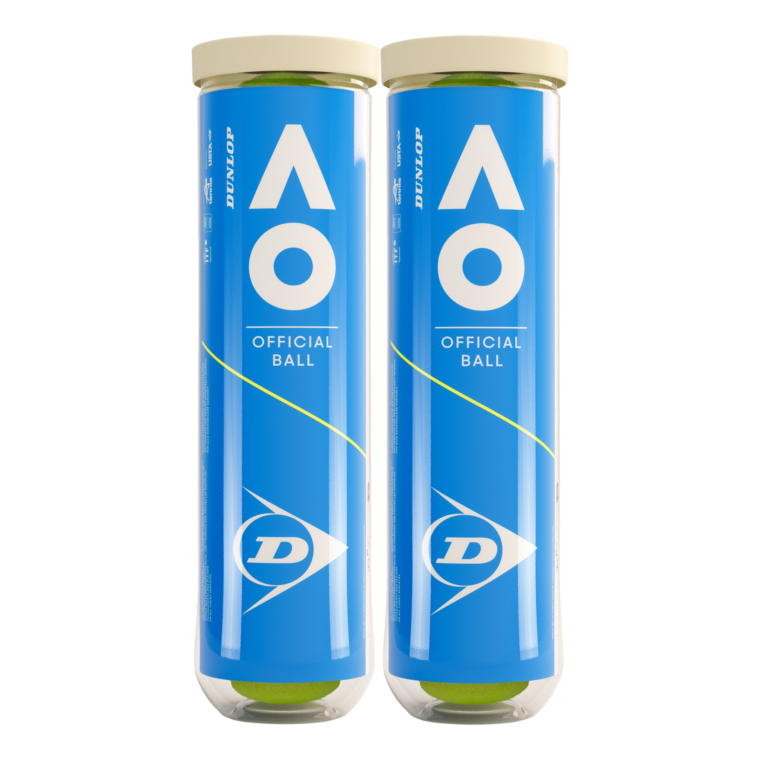 Dunlop Australian Open 2x 4 Ball Tube