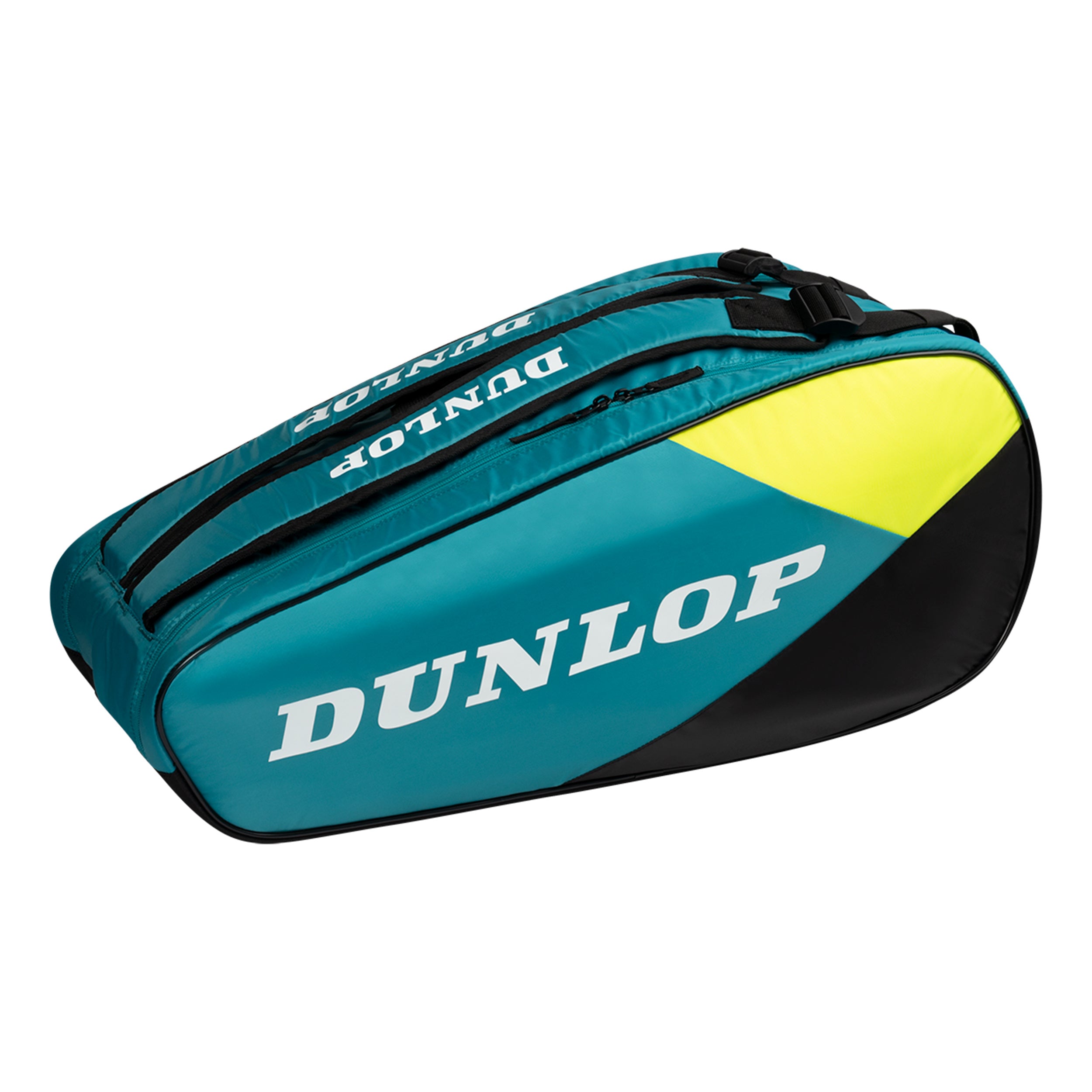 Dunlop SX Club Racket Bag 10 Pack-Black,Turquoise