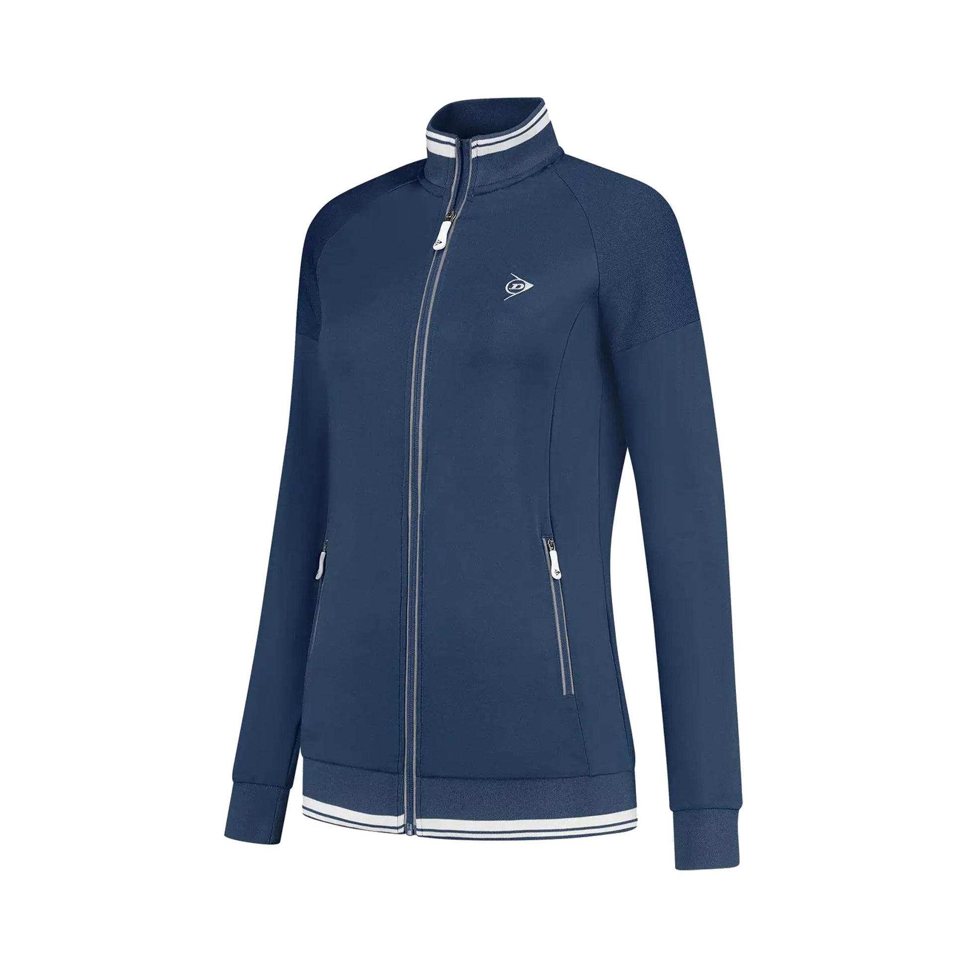 Dunlop Club Knitted Training Jacket Girls-Dark Blue
