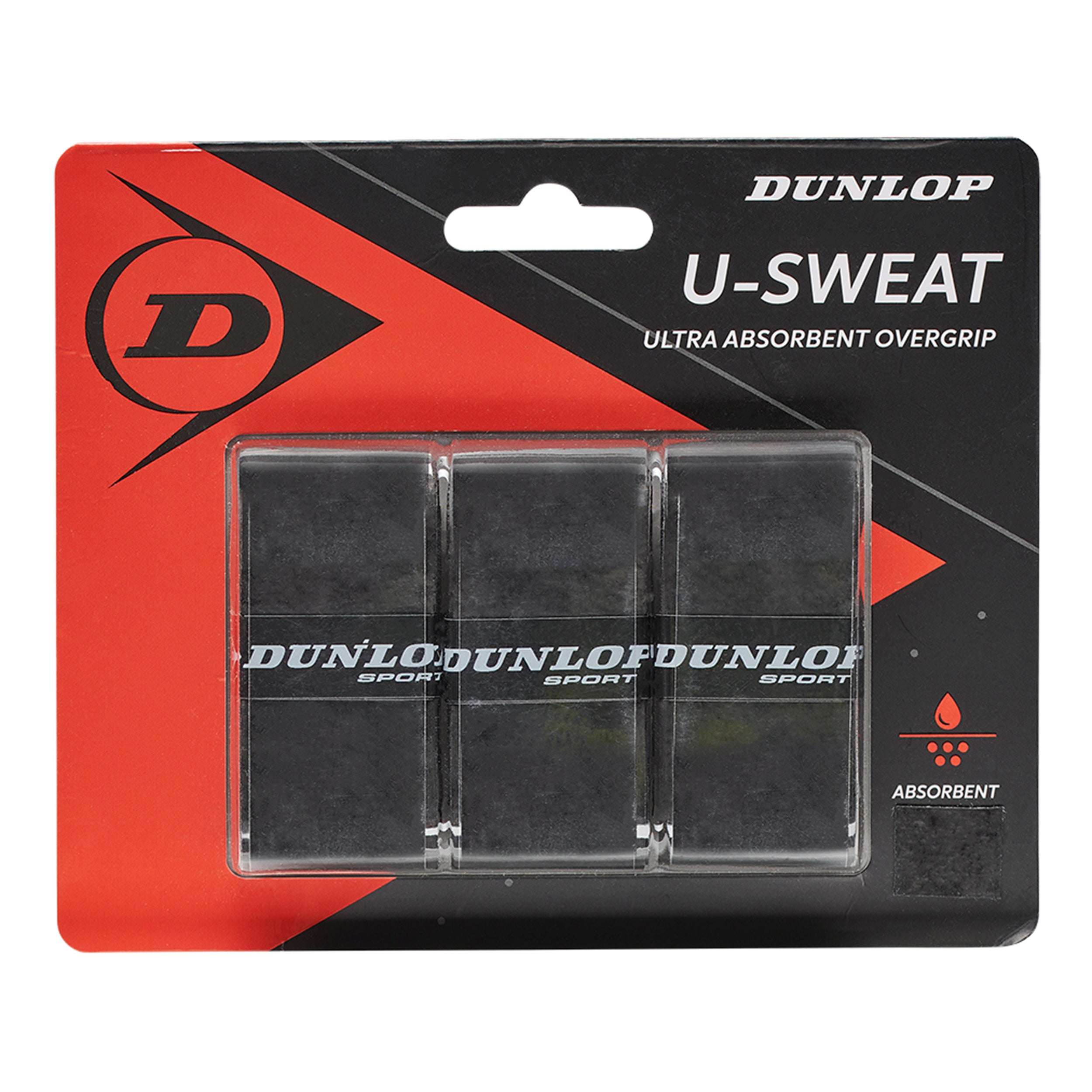 Dunlop U-Sweat 3 Pack-Black,Red