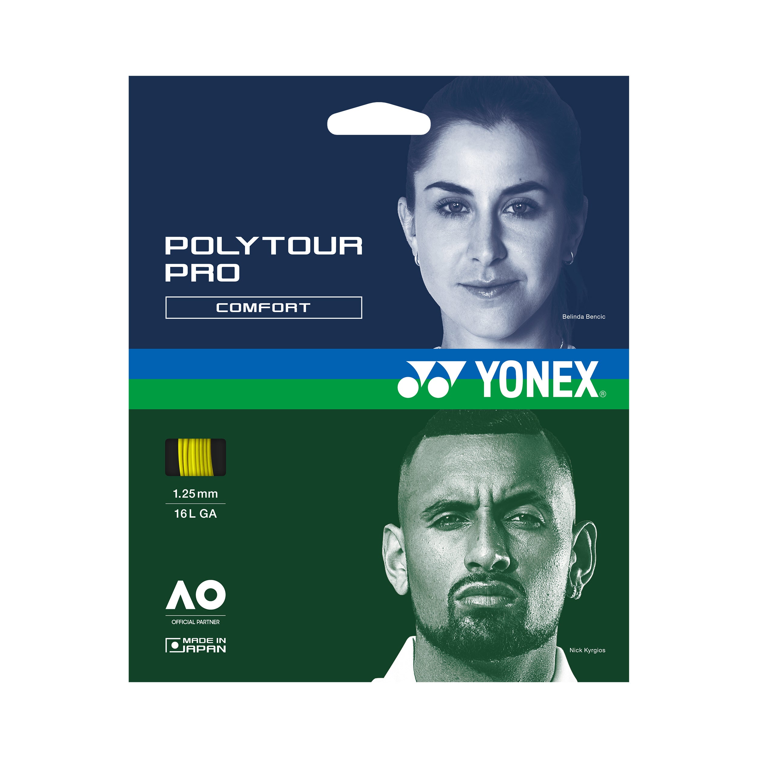 Yonex Pro Poly Tour Pro Saitenset 12m-Gelb
