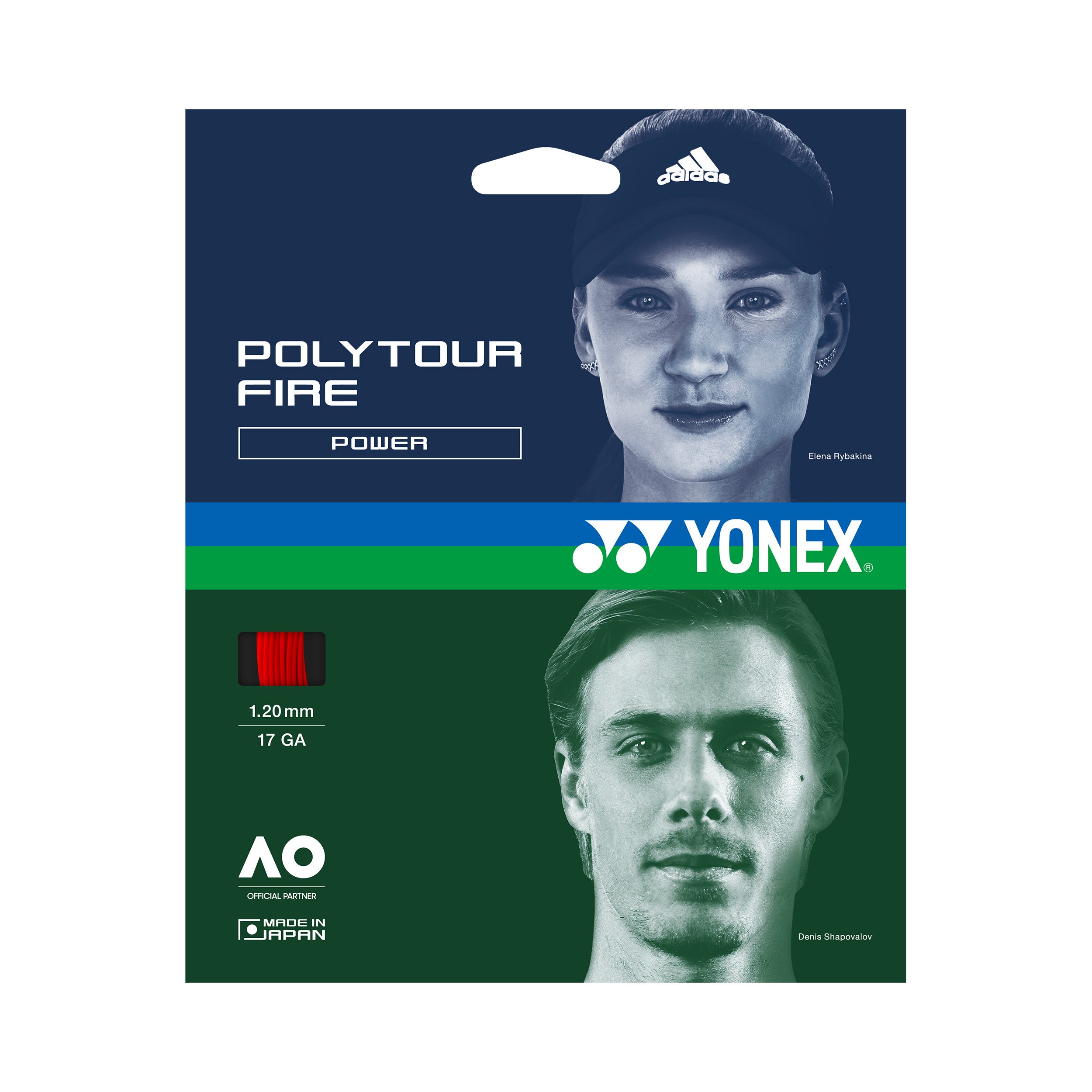 Yonex Poly Tour Fire String set 12m - red