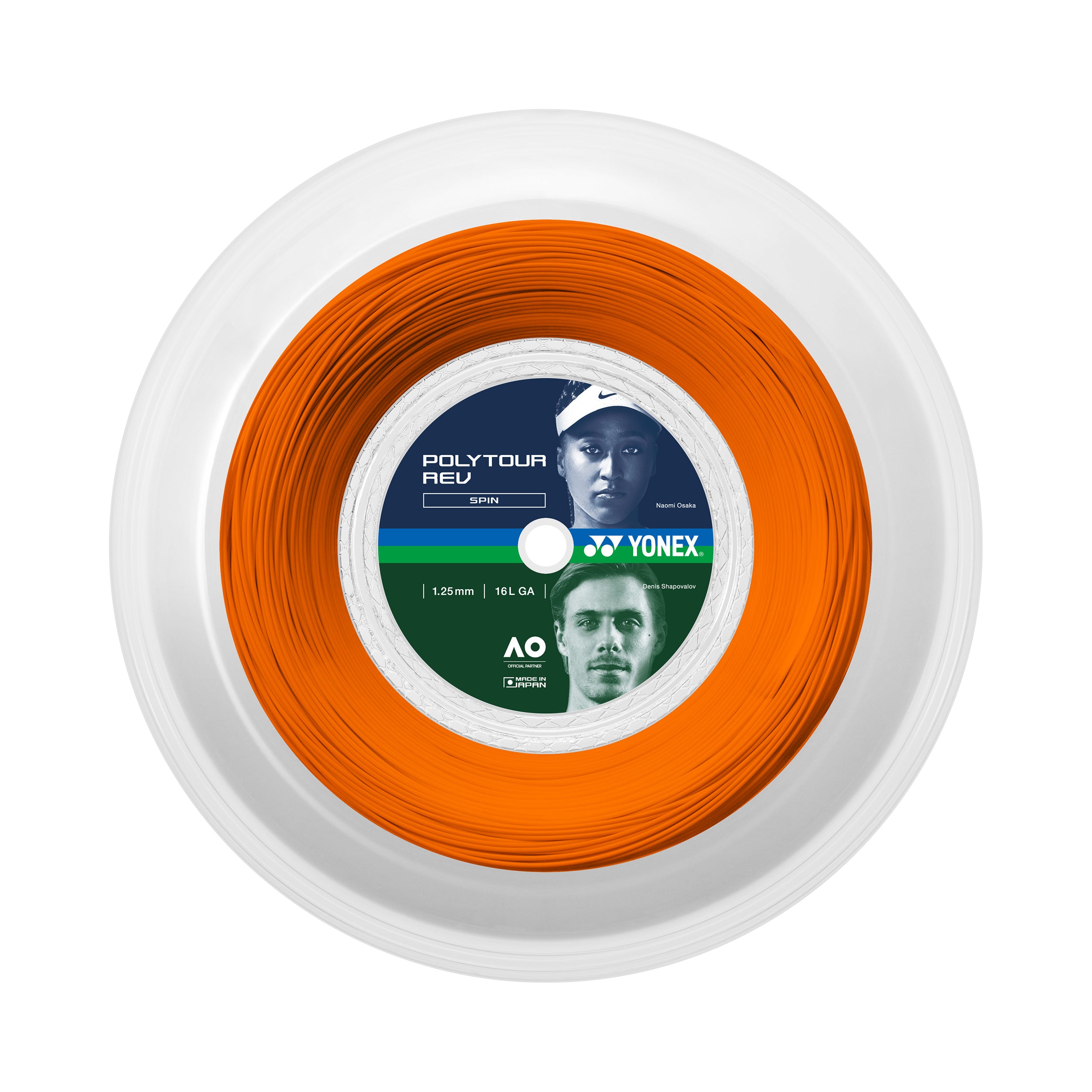 Yonex Poly Tour Rev String Reel 200m-Orange