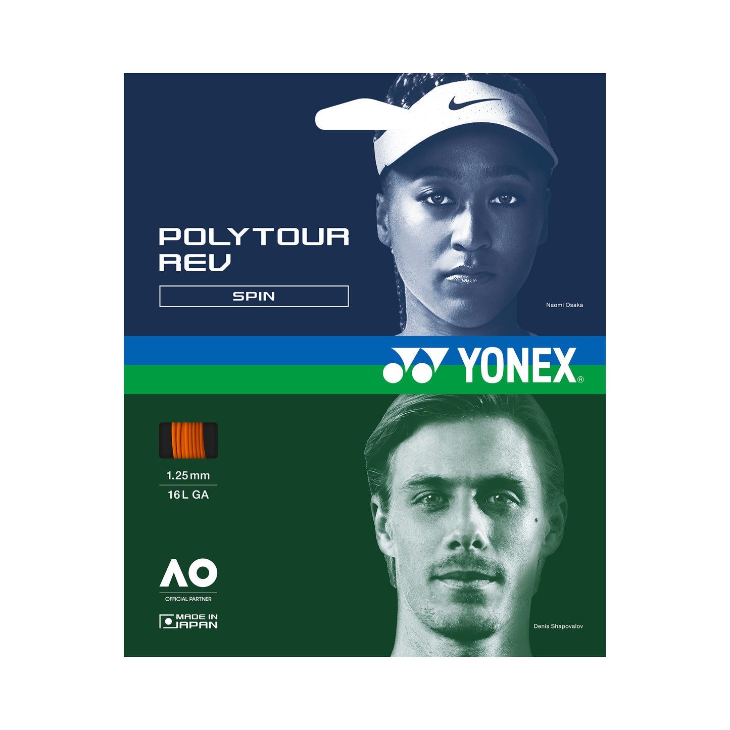 Yonex Poly Tour Rev String set 12m - orange