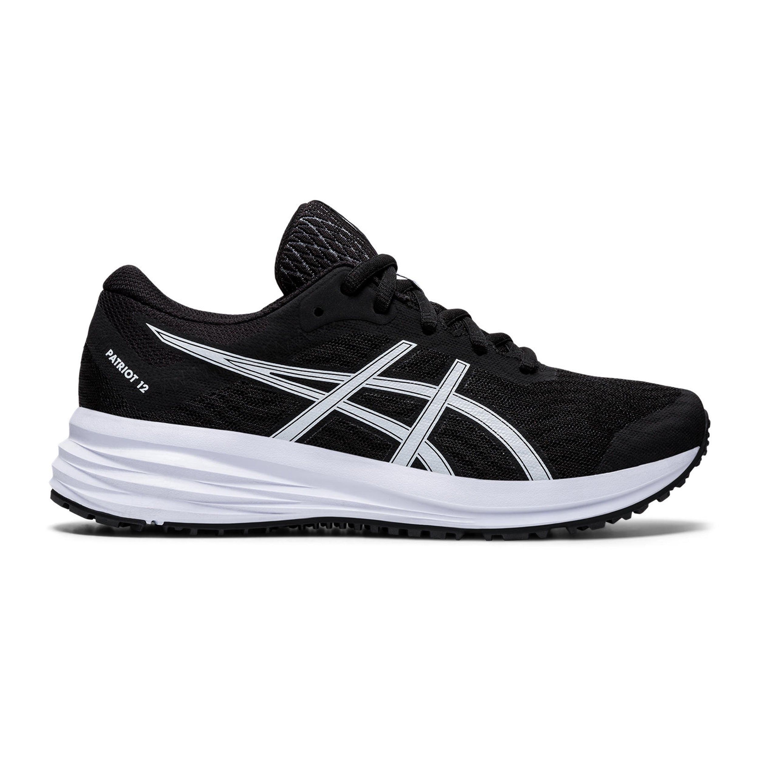 ASICS Patriot 12 GS Neutralschuh Kinder-Schwarz,Weiß