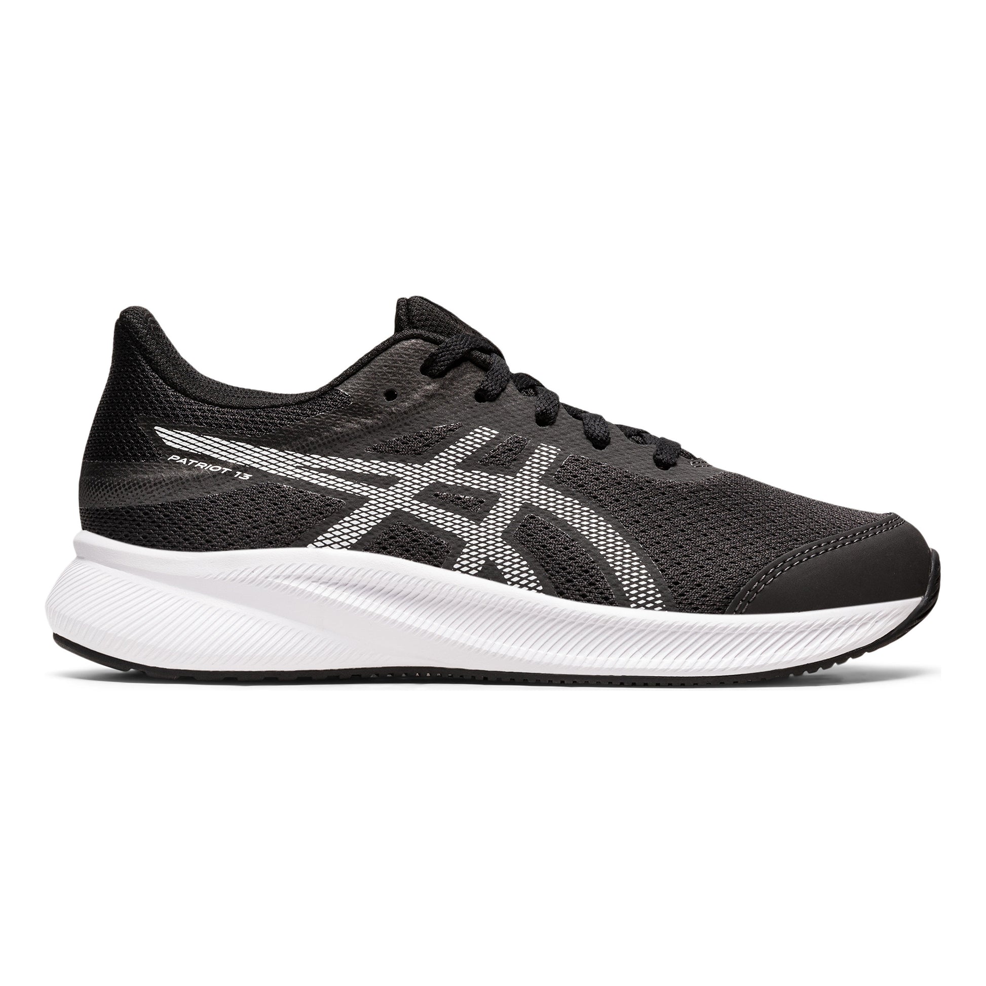 ASICS Patriot 13 GS Neutral Running Shoe Kids-Dark Grey,White