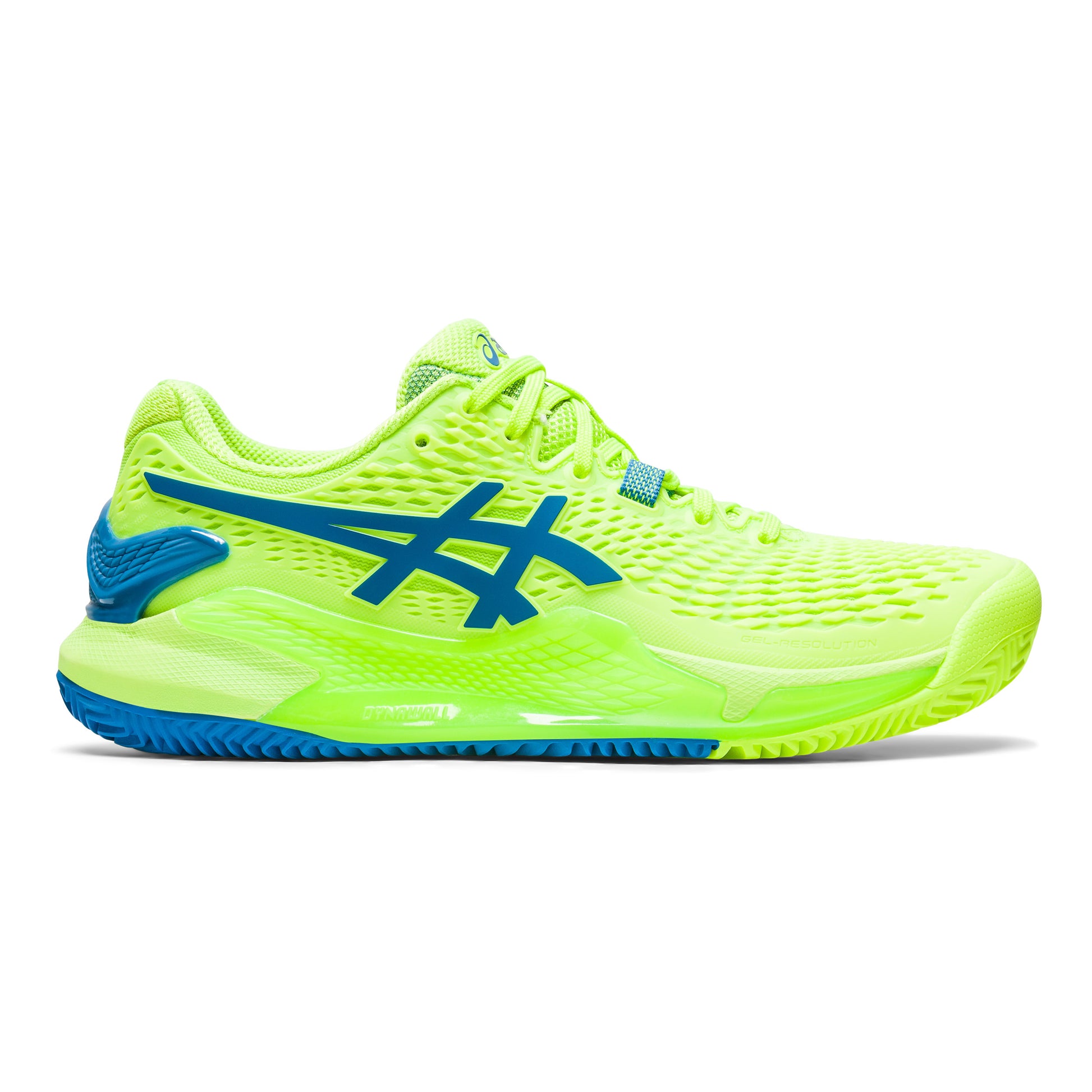 ASICS Gel-Resolution 9 Clay court shoe Women - neon green, blue