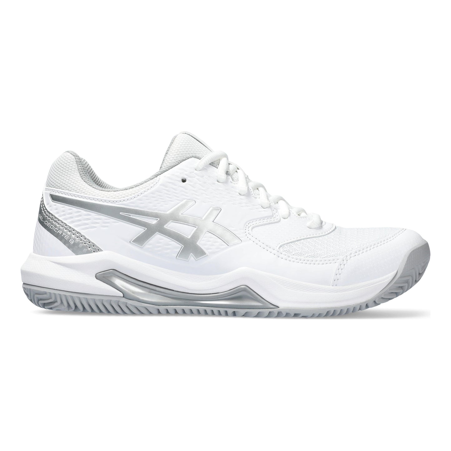 ASICS Gel-Dedicate 8 CLY Clay Court Shoe Women-White,Silver